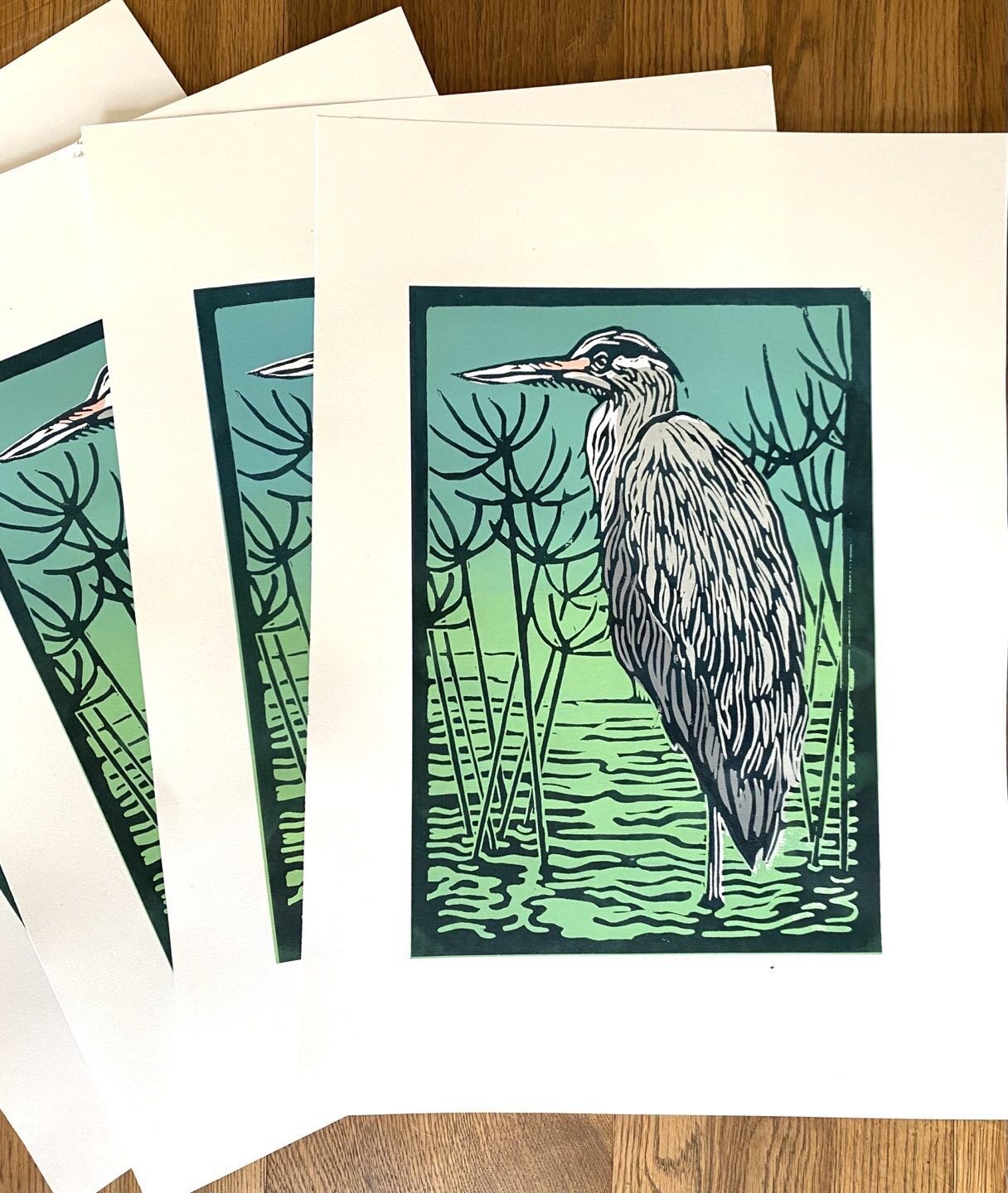 I swapped printmaking techniques for a weekend @doubleelephant in Exeter to try my hand at screenprinting for the first time in 30odd years.  Great facilities and tutors. I managed to produce a number of prints (inspite of regularly printing on the a