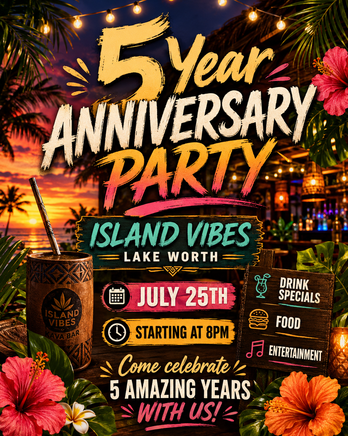 5 year anniversary party