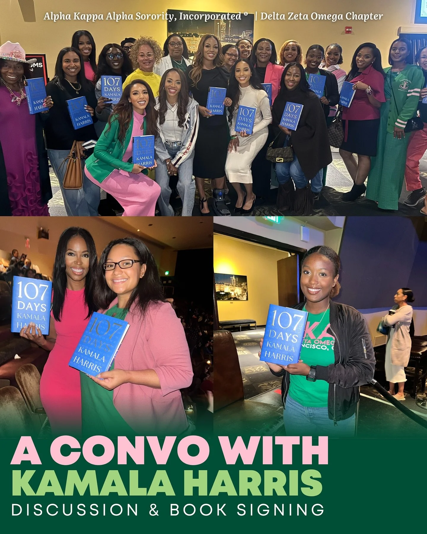 This past weekend, Delta Zeta Omega Chapter gathered Sorors from across the Bay Area to attend &ldquo;Conversations with Kamala&rdquo;&nbsp;&nbsp;in San Francisco, an inspiring afternoon of powerful conversations and a special book signing with Madam