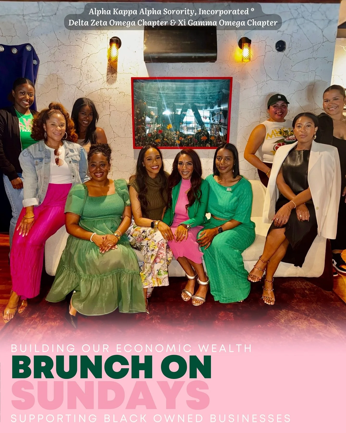 This past Sunday,&nbsp;&nbsp;Alpha Kappa Alpha Sorority, Inc. Delta Zeta Omega Chapter partnered with our sisters of Xi Gamma Omega Chapter as well as BLOS Collective, to support @mushin.oak , a local Black-owned business, at our Brunch on Sundays ev