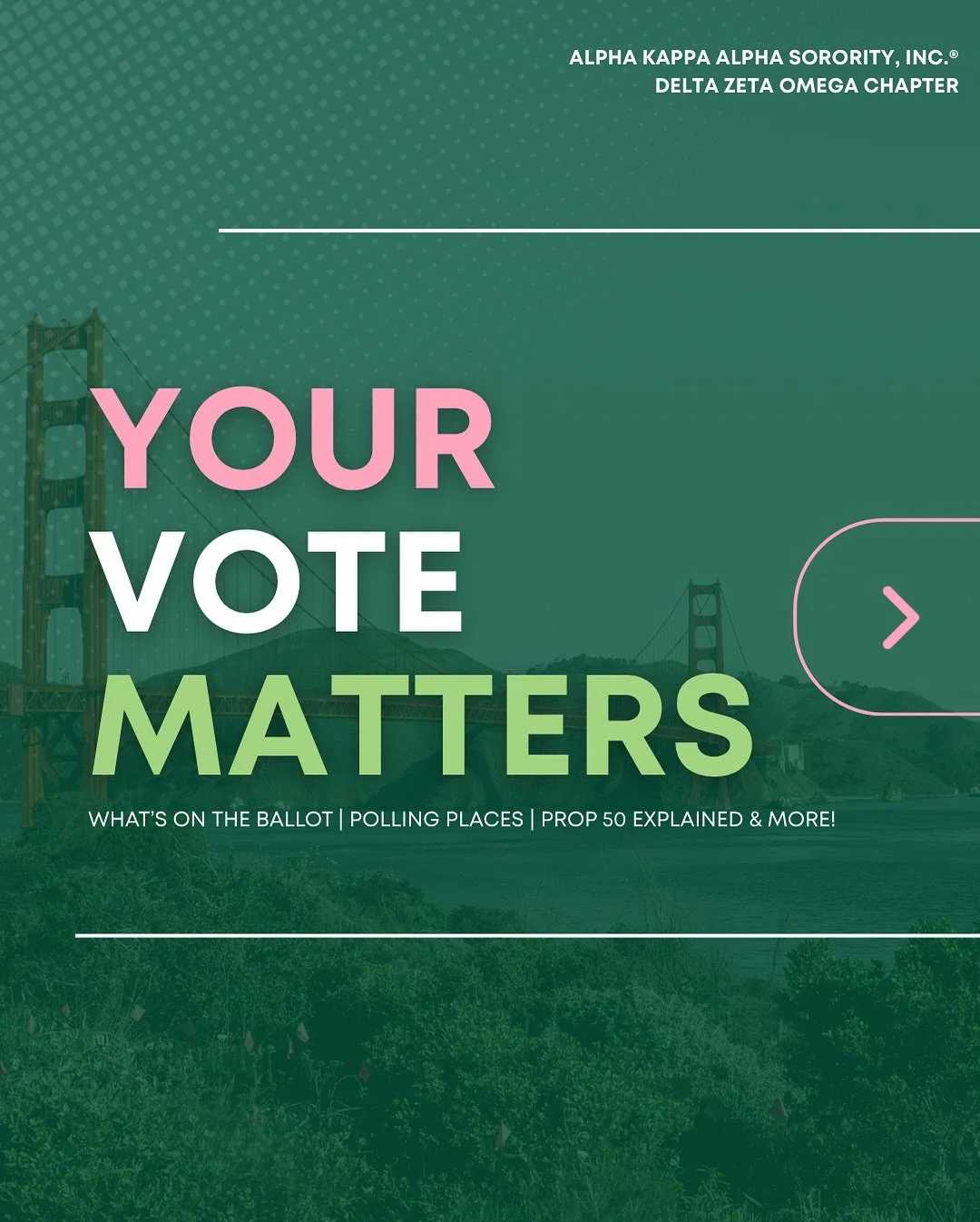California&rsquo;s Special Election is November 4th! Here&rsquo;s everything you need to know about Proposition 50 and how to make your voice heard.

Swipe through to learn:&nbsp;
✅ What&rsquo;s on the ballot&nbsp;
✅ What Prop 50 means for CA &amp; S