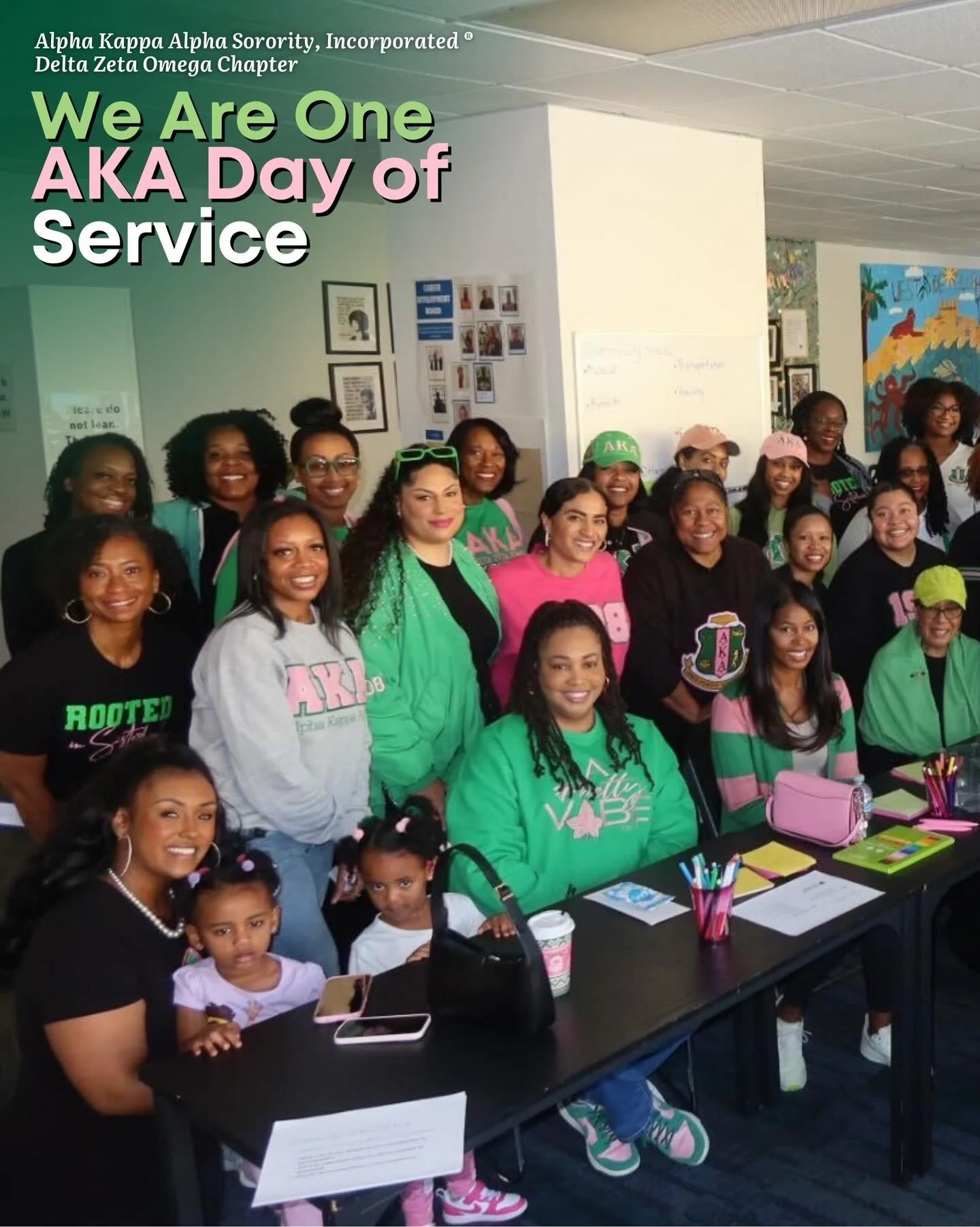 💚💖 We Are One in service and sisterhood!

Alpha Kappa Alpha Sorority, Incorporated&reg; Delta Zeta Omega, and Eta Sigma Chapters came together for our &ldquo;We Are One&rdquo; AKA Day of Service in partnership with @sisterscirclewomensupport of San