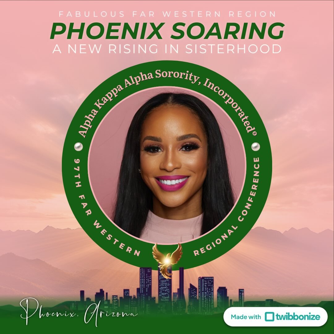The ladies of Alpha Kappa Alpha Sorority, Incorporated&reg;, Delta Zeta Omega Chapter are beyond excited to attend the 97th Far Western Regional Conference in Phoenix, Arizona! 🌵💗💚 

We look forward to connecting, learning, and celebrating sisterh