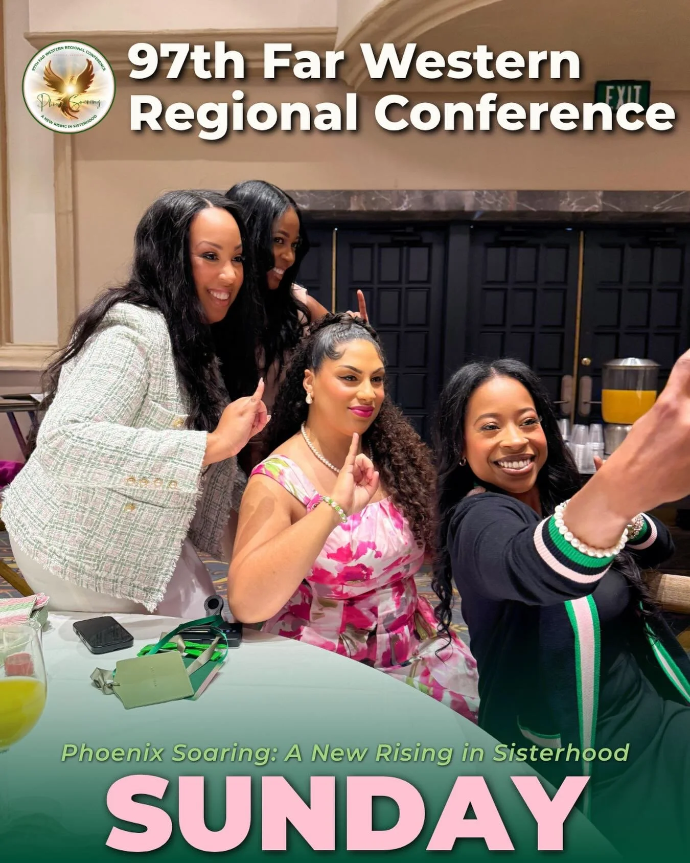 We closed out an amazing weekend with a much-needed reset through worship, reflection, and sisterly connections at our Sisterhood Brunch. Grateful for the memories, the mission, and the sisterhood. 💗💚 #aka1908 #akafwrc #akadzosf