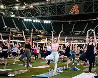 Yoga on the field 