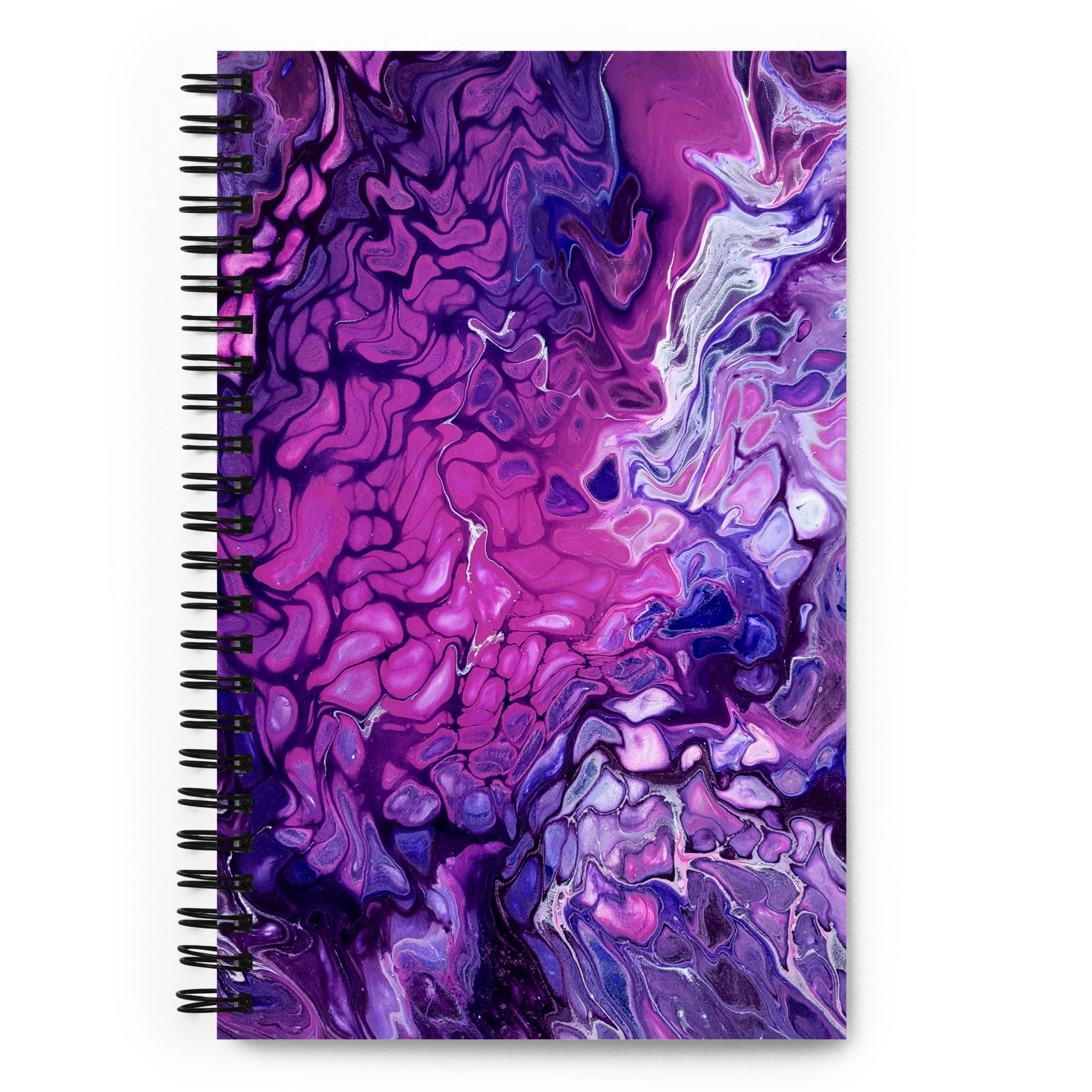 Spiral Notebook - "Purple's Paradise" - Dotted Page Journal - Liminal Layers