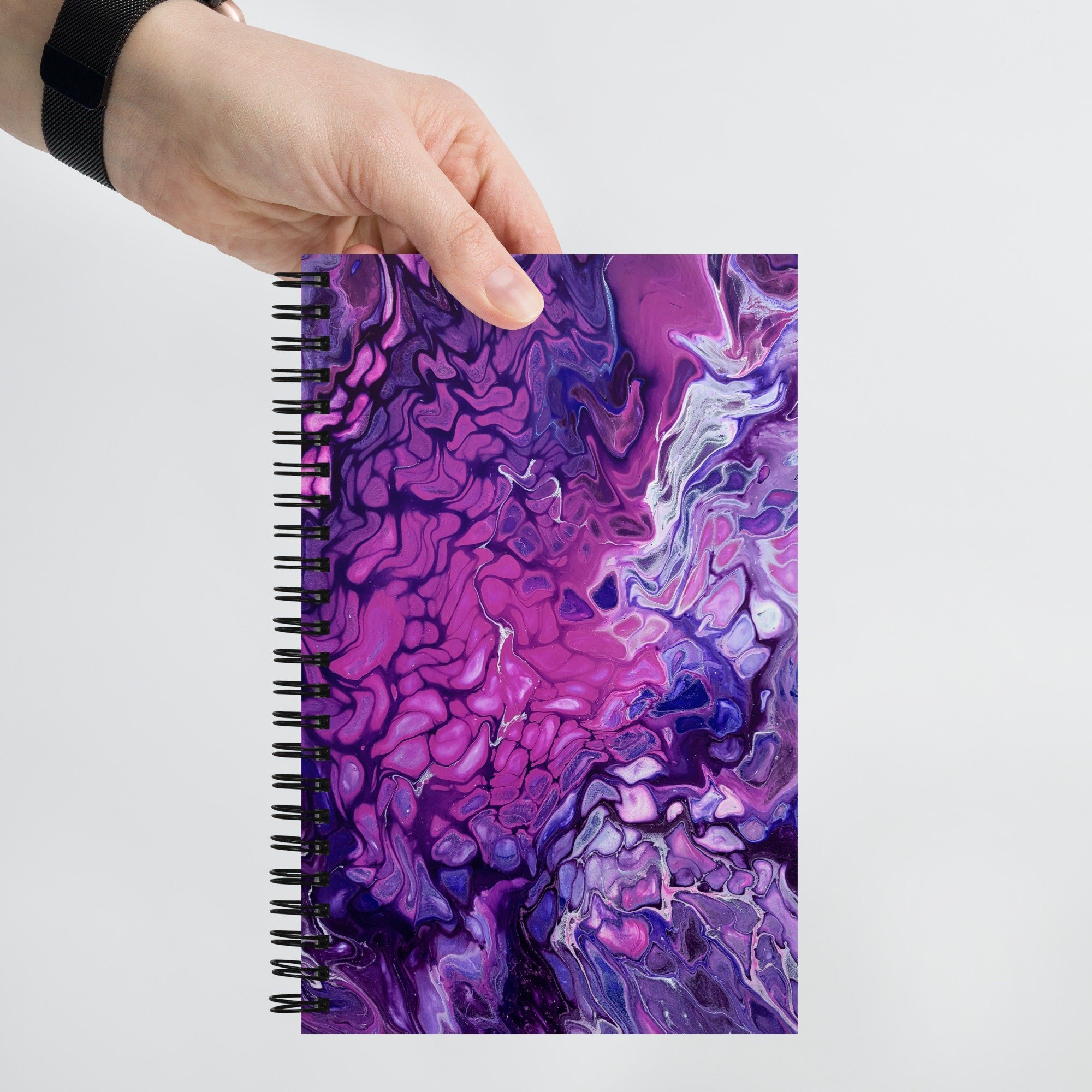 Spiral Notebook - "Purple's Paradise" - Dotted Page Journal - Liminal Layers