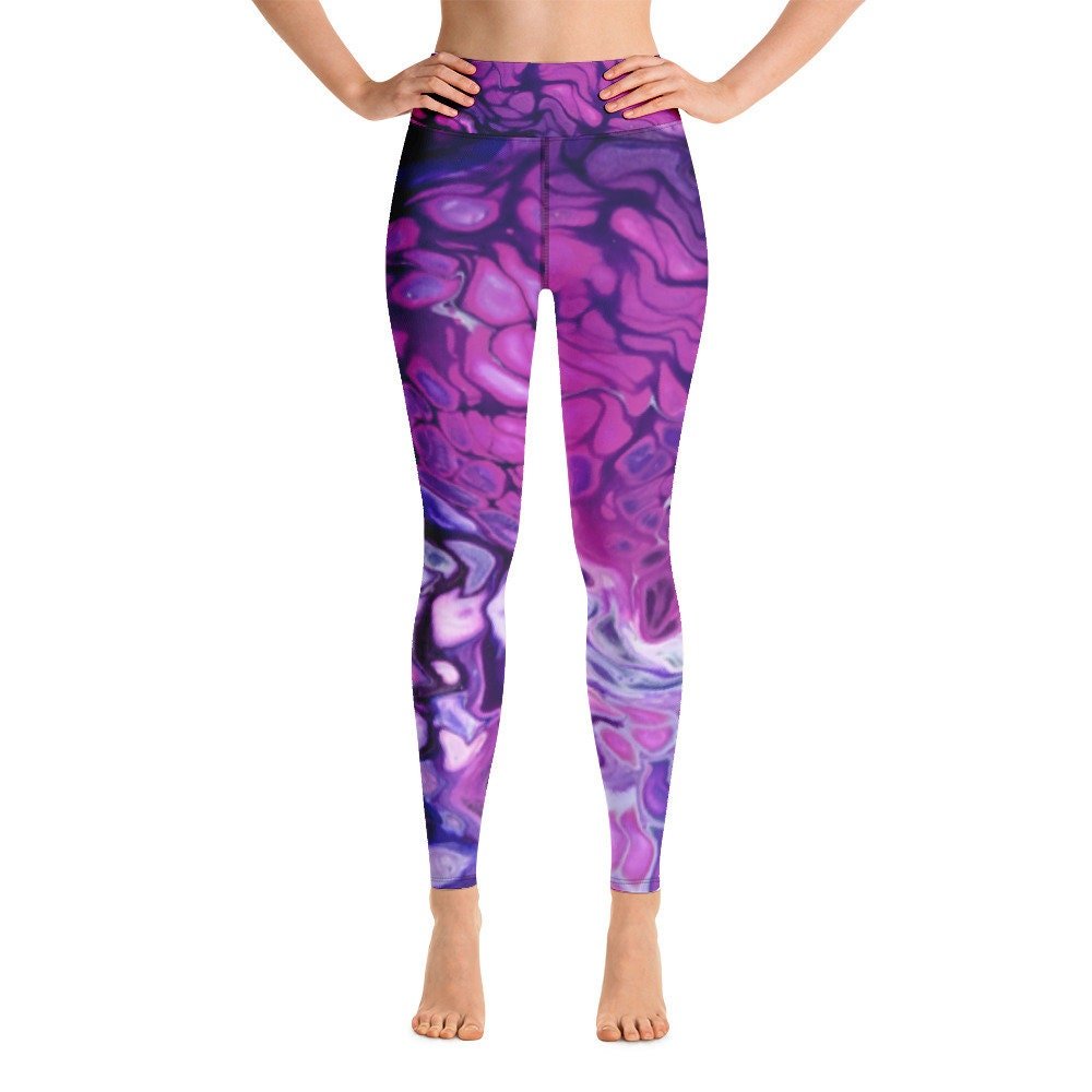 Women's Yoga Leggings - Purple's Paradise (Sizes XS to XL) - Liminal Layers