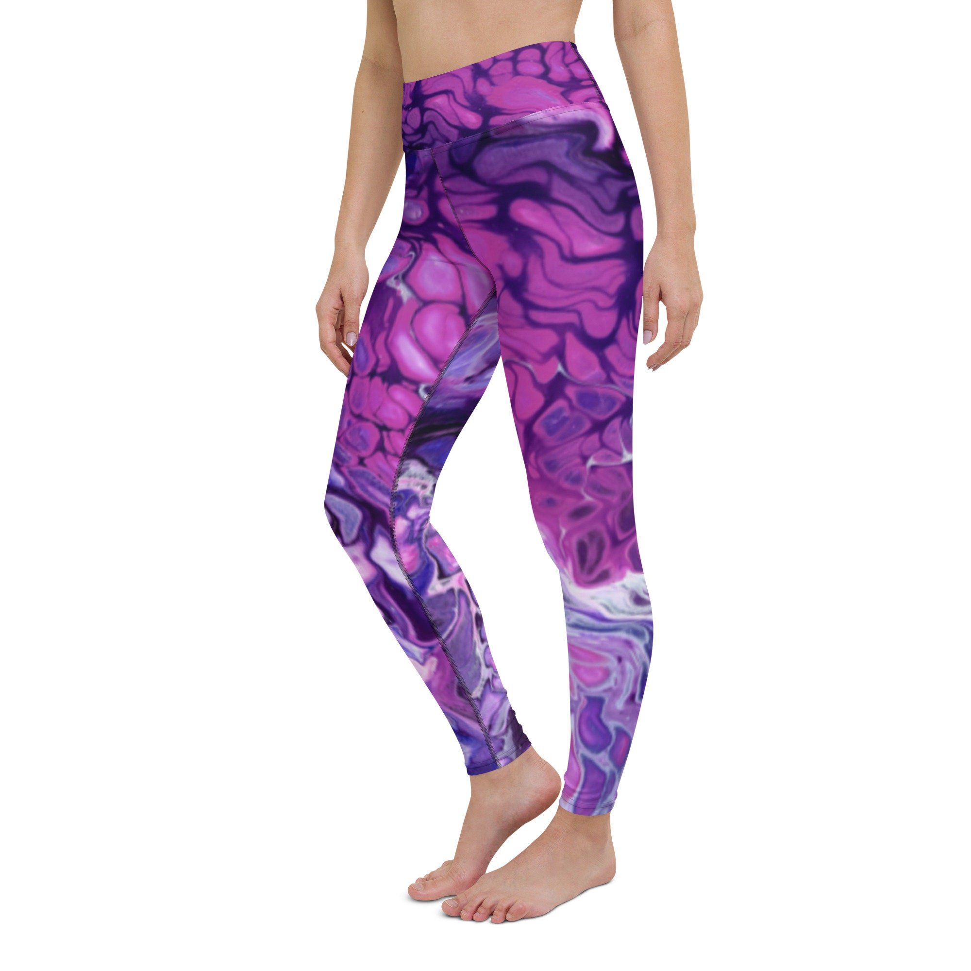 Women's Yoga Leggings - Purple's Paradise (Sizes XS to XL) - Liminal Layers