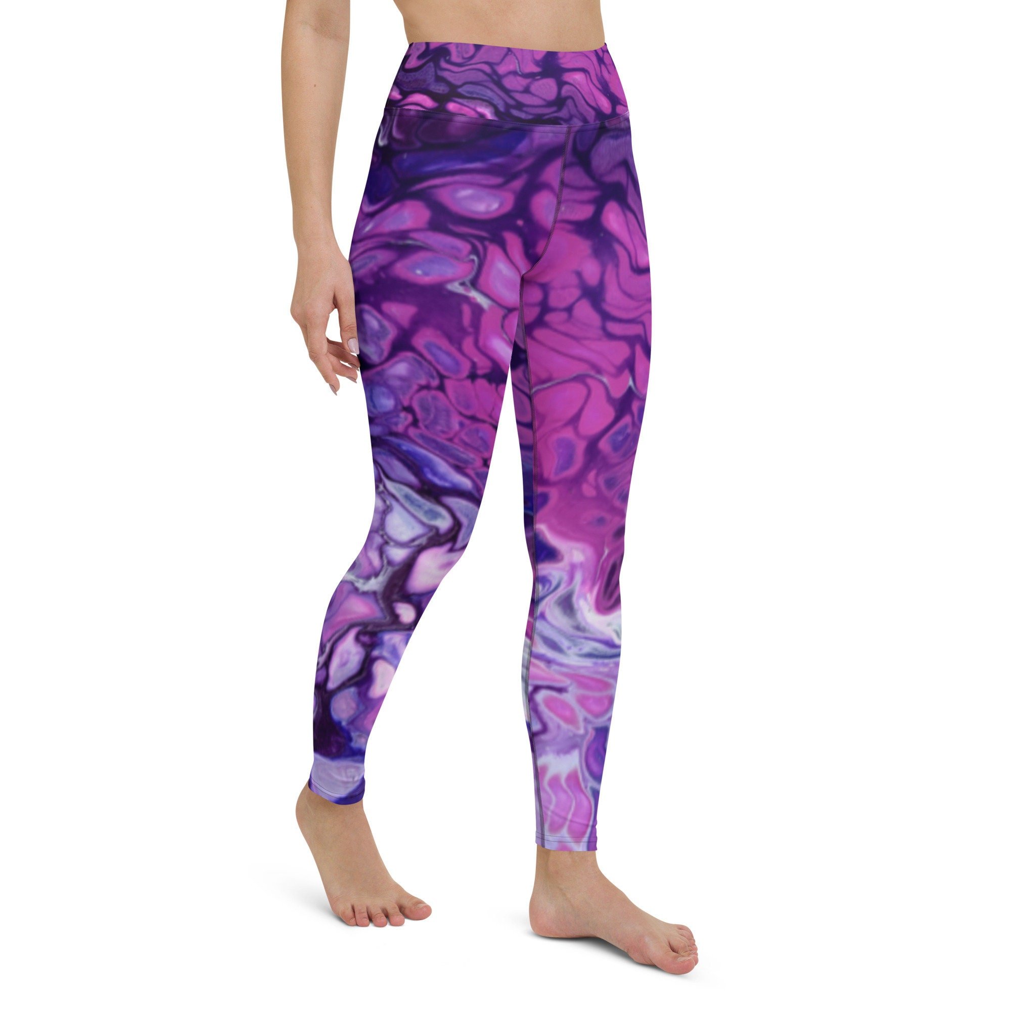 Women's Yoga Leggings - Purple's Paradise (Sizes XS to XL) - Liminal Layers