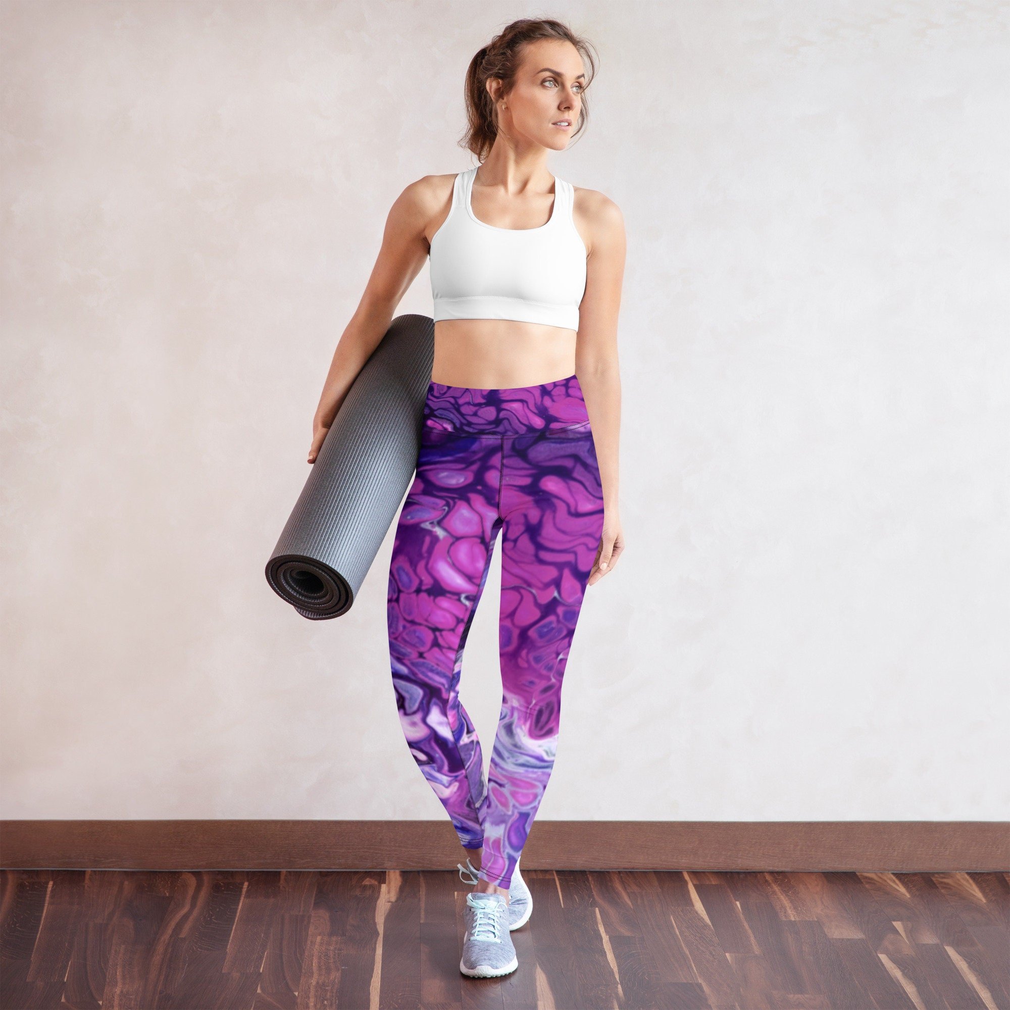 Women's Yoga Leggings - Purple's Paradise (Sizes XS to XL) - Liminal Layers