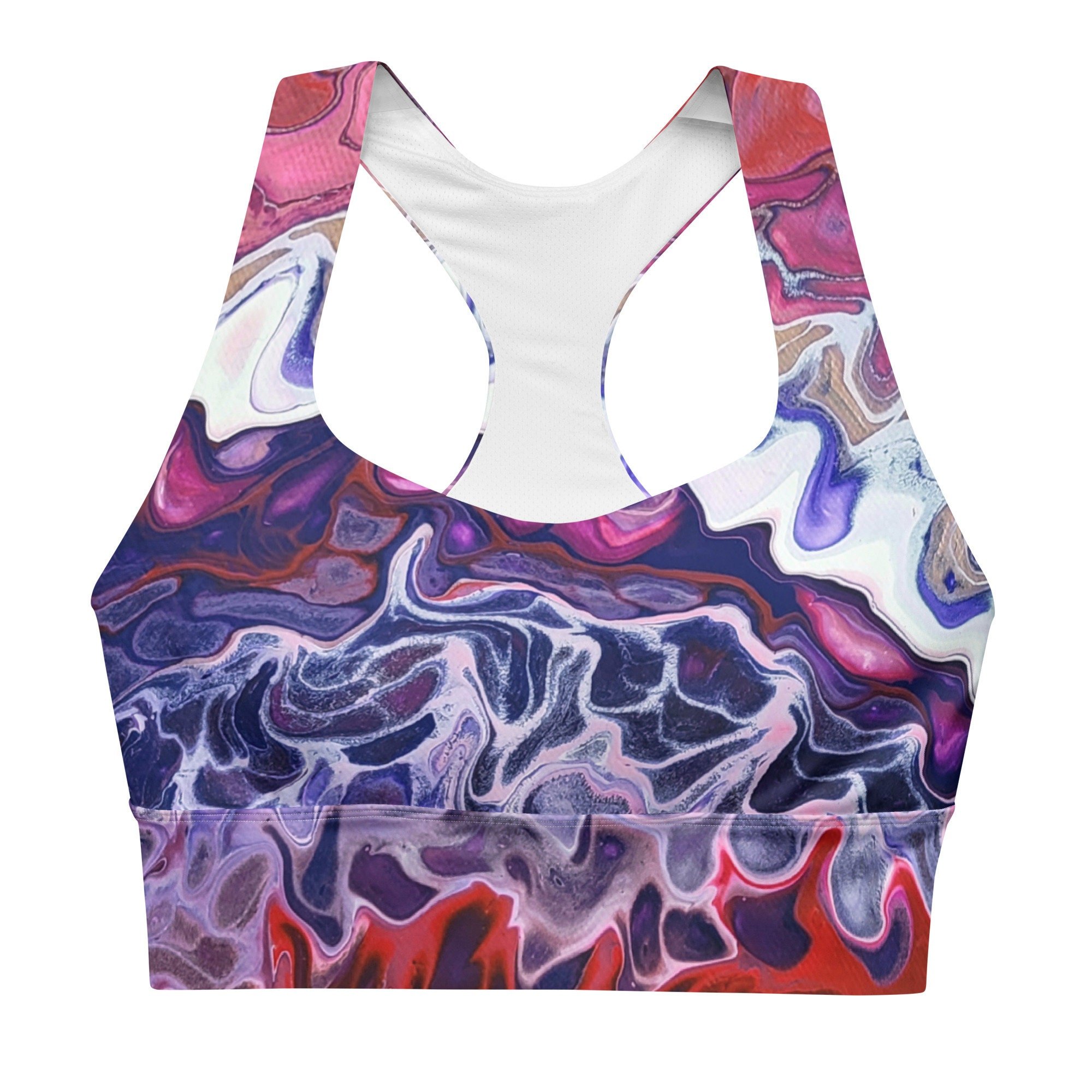 Longline Sports Bra - "Give Me a Kiss" - Women's Size XS to 3XL - Liminal Layers