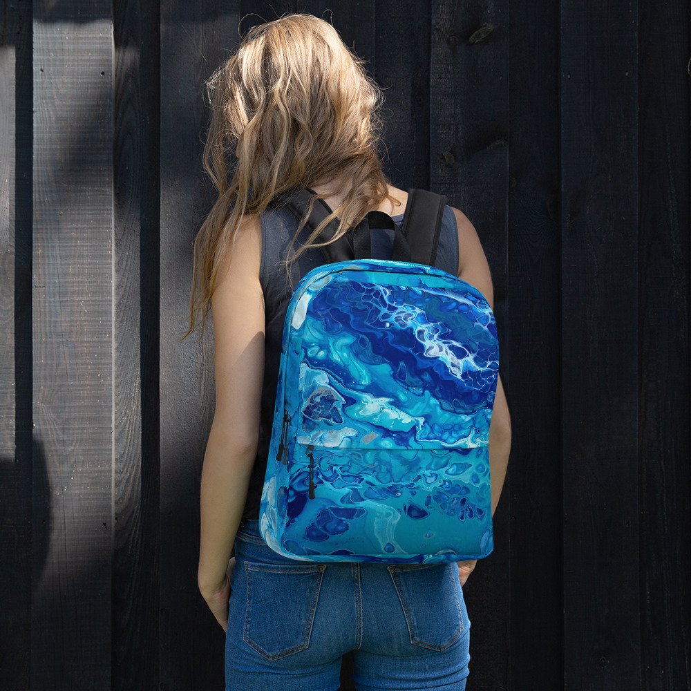 Backpack - Currents of Clarity - Fits 15" Laptop - Water-Resistant Bag - Liminal Layers