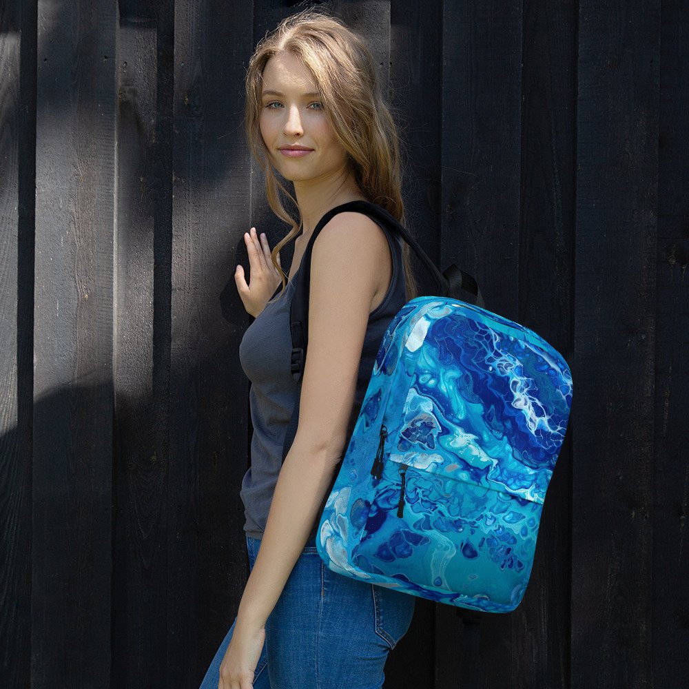 Backpack - Currents of Clarity - Fits 15" Laptop - Water-Resistant Bag - Liminal Layers