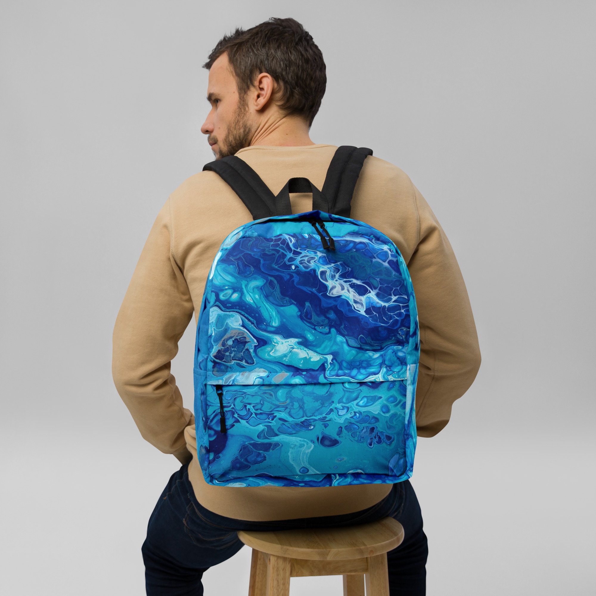 Backpack - Currents of Clarity - Fits 15" Laptop - Water-Resistant Bag - Liminal Layers
