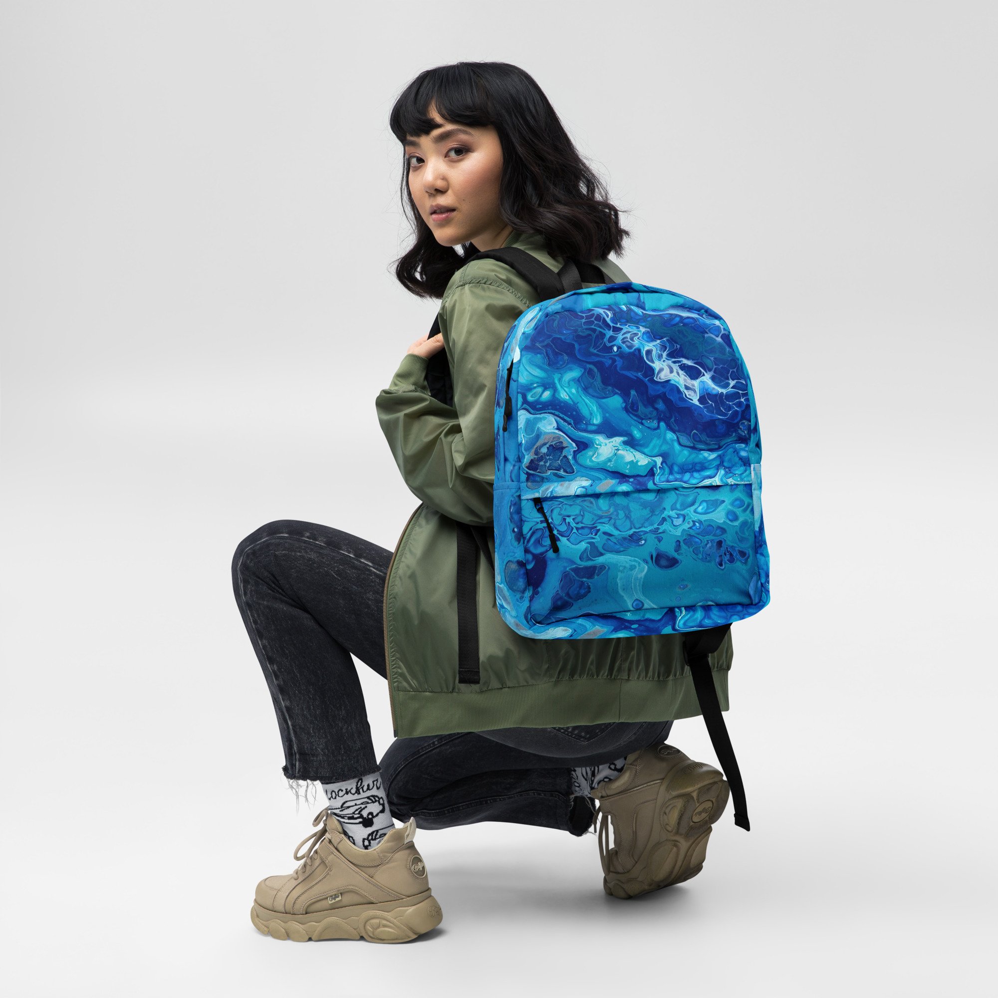 Backpack - Currents of Clarity - Fits 15" Laptop - Water-Resistant Bag - Liminal Layers