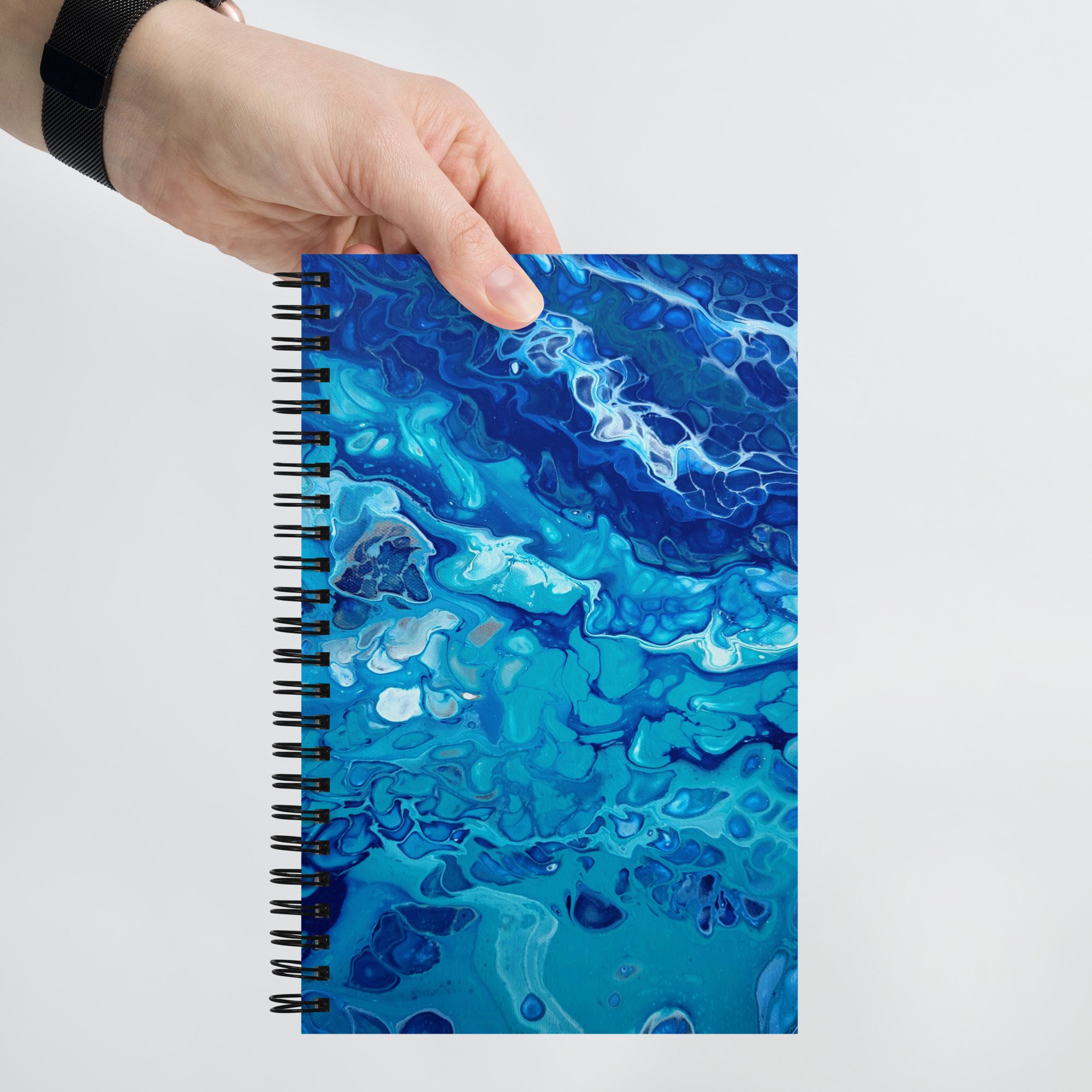 Spiral Notebook - Currents of Clarity - Dotted Page Journal - Liminal Layers