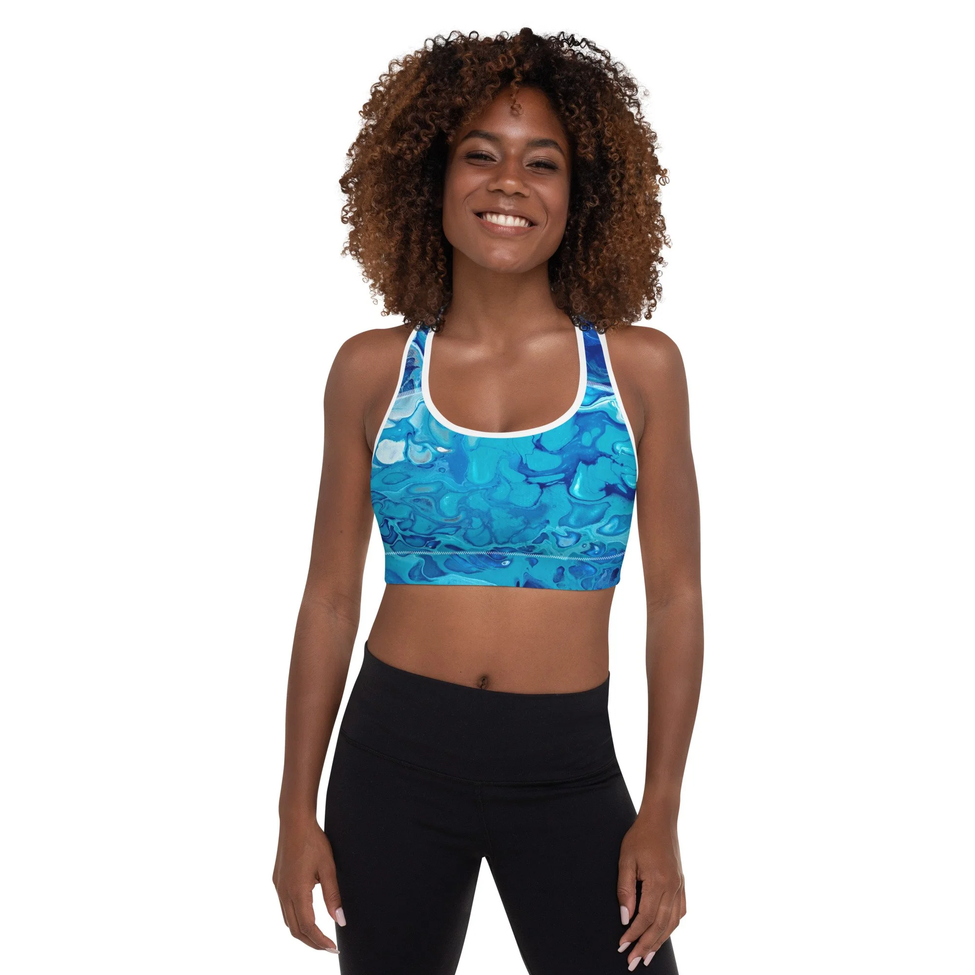 Padded Sports Bra - Currents of Clarity - Liminal Layers