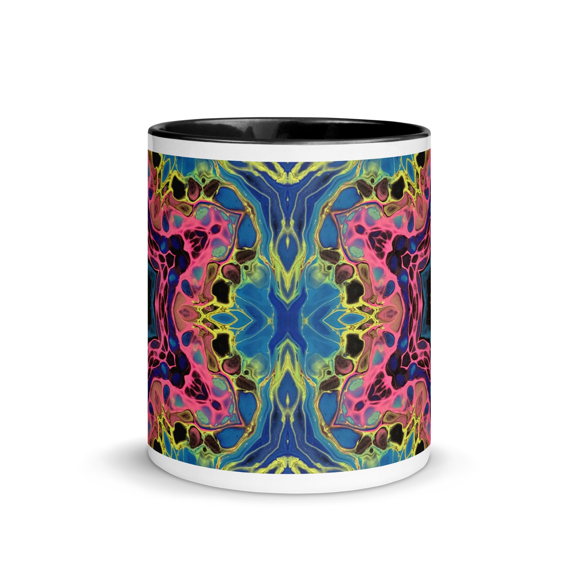 Mug with Color Inside - Vivid Synapses: Mandala - Liminal Layers