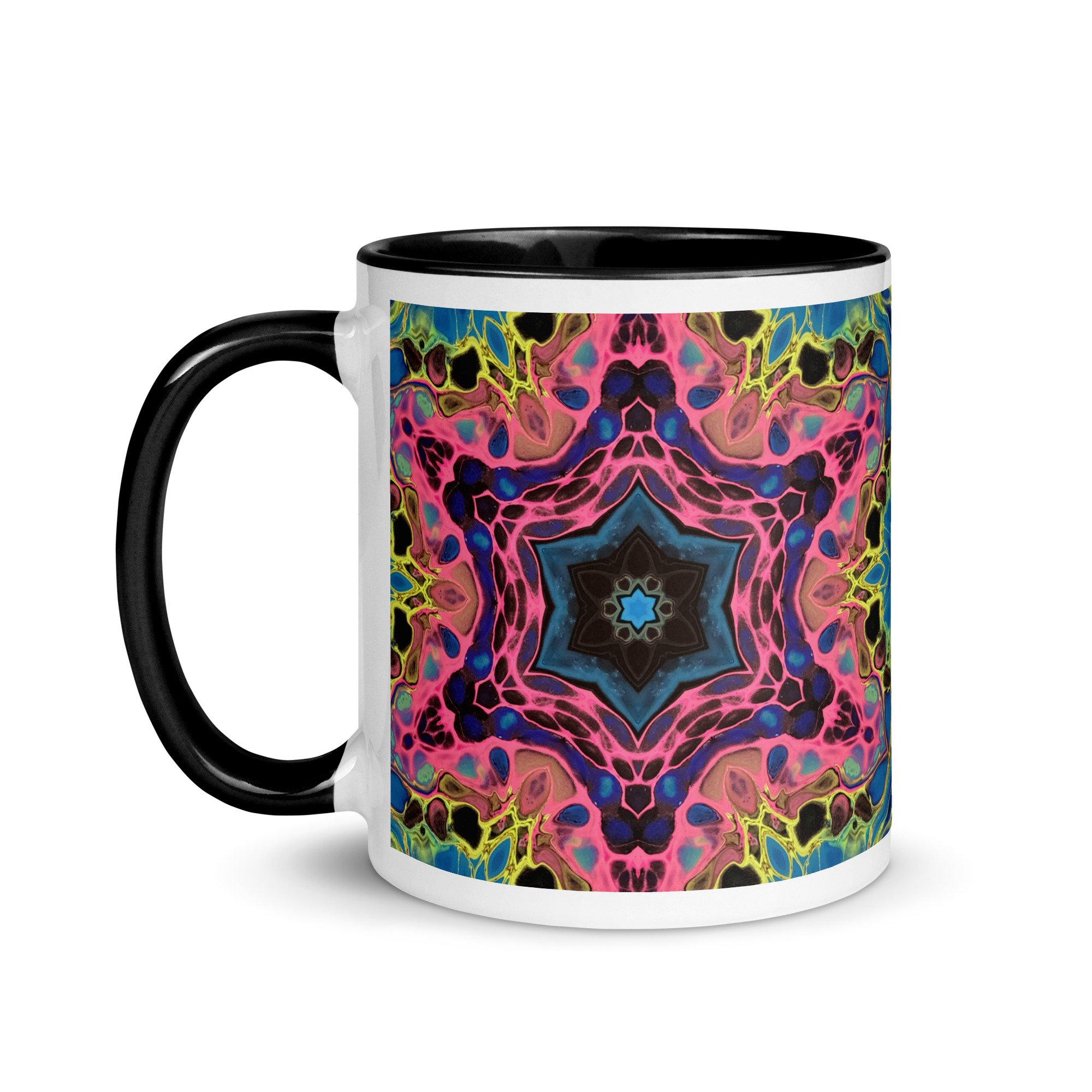 Mug with Color Inside - Vivid Synapses: Mandala - Liminal Layers