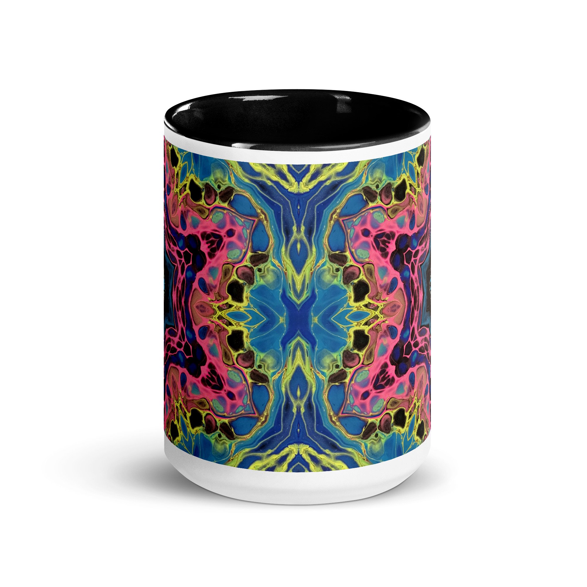 Mug with Color Inside - Vivid Synapses: Mandala - Liminal Layers