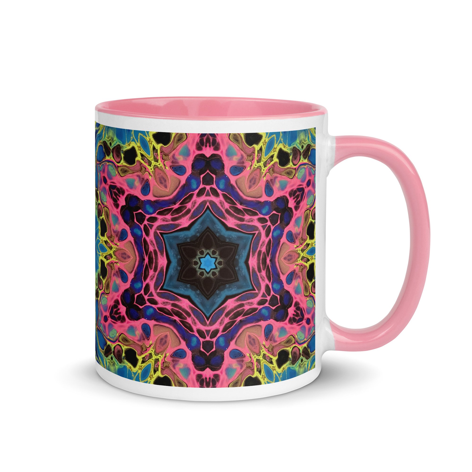 Mug with Color Inside - Vivid Synapses: Mandala - Liminal Layers
