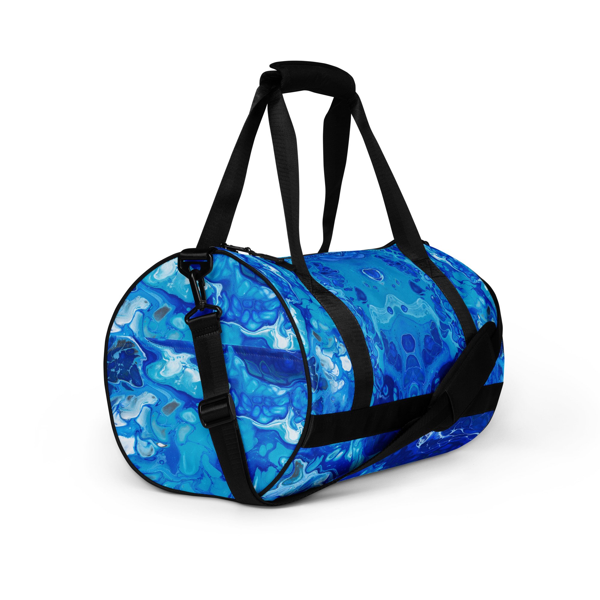 Gym Bag - Currents of Clarity - Abstract Ocean Blue - Liminal Layers