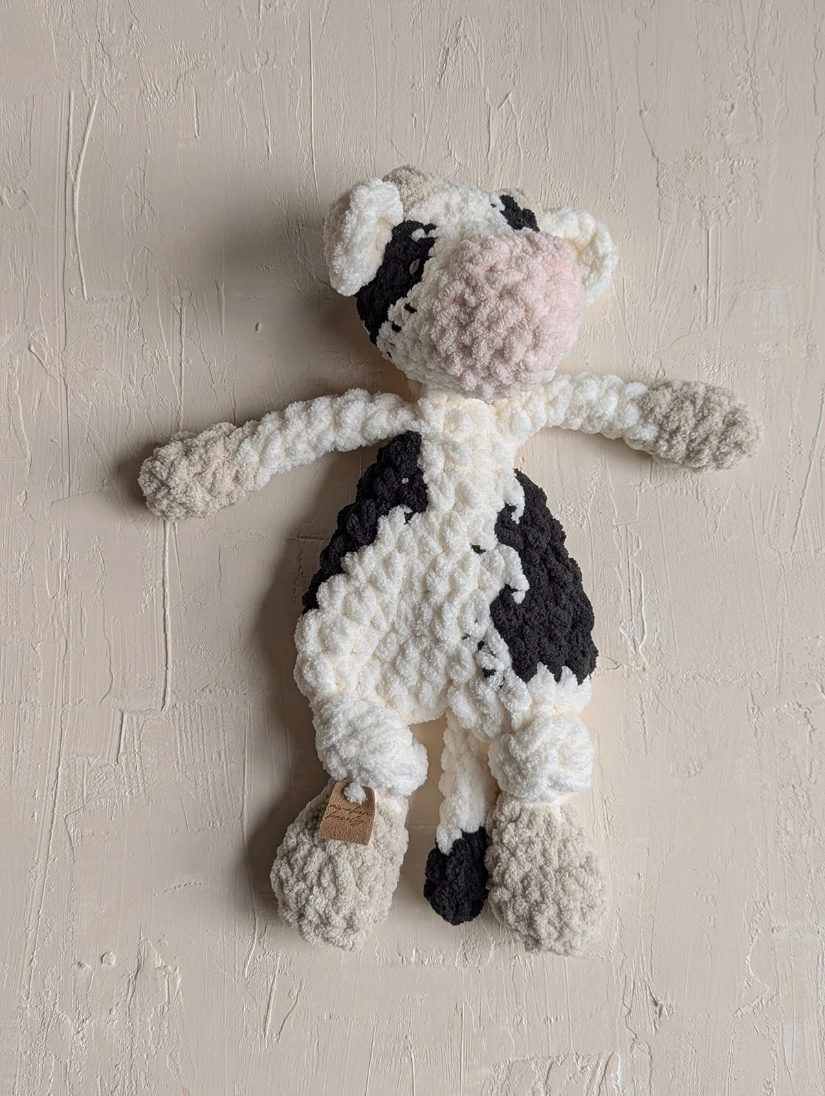 Mini Crocheted Dairy Cow Lovey