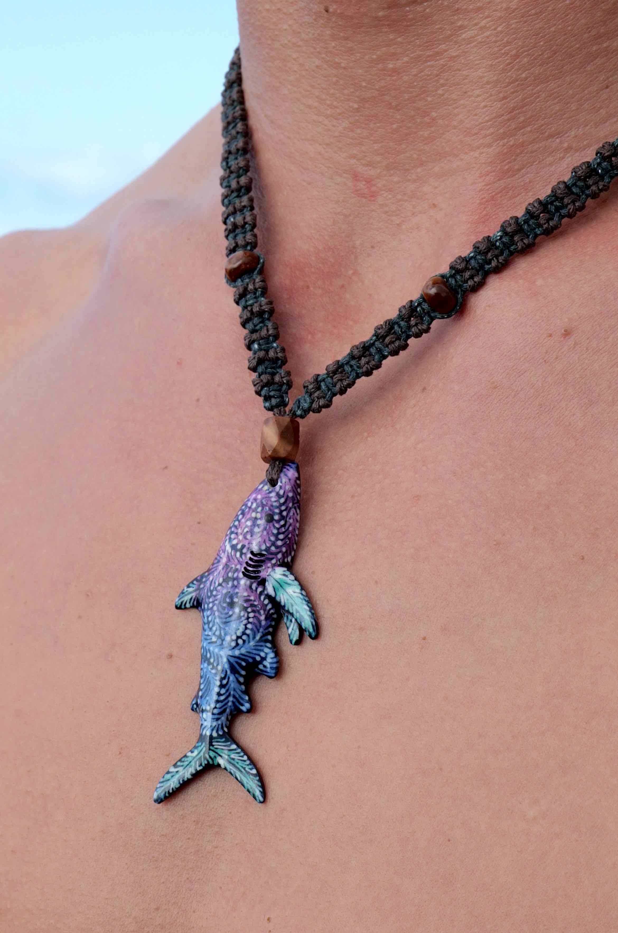 Celtic Shark Necklace – Celtic Crystal Design Jewelry