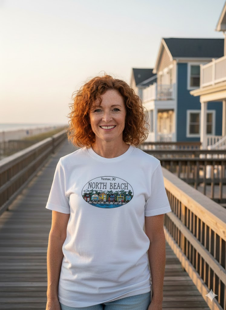 T-Shirt White Oval Graphic