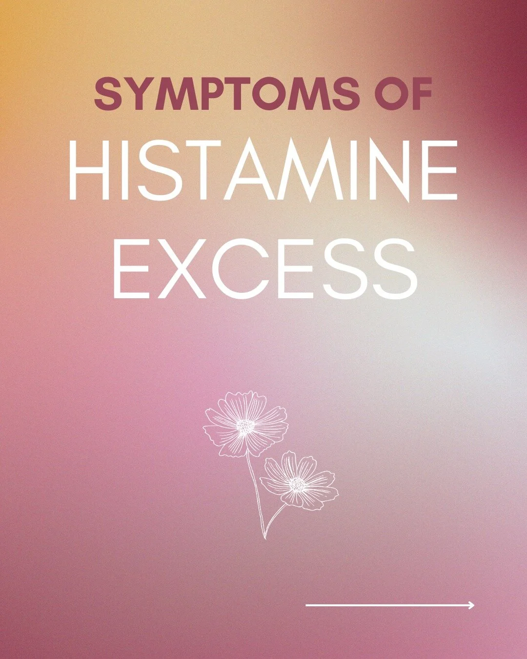 It's that time of year again!

Hives, itchy or flushed skin, red eyes, facial swelling, runny nose and congestion, headaches or asthma attacks... These are all symptoms of seasonal allergies, but they are also signs of histamine excess.

Other common