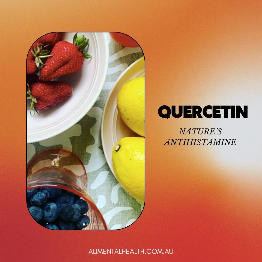 🍎🌿 Quercetin is Mother Nature's antihistamine 🌿🍎

Found in foods like apples, onions and berries, quercetin is a powerful antioxidant that has natural antihistamine properties. 

For those struggling with seasonal allergies or looking for a more 