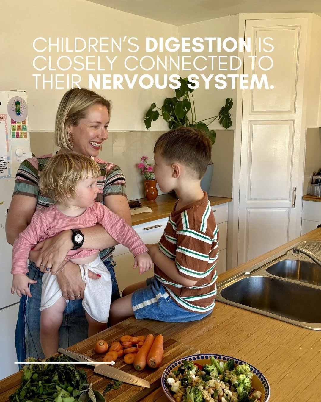 Gut health support doesn&rsquo;t stop with adults.

Children&rsquo;s digestive systems are closely influenced by their developing nervous systems, environment, and daily rhythms.

My work with families focuses on understanding physiology first - We l