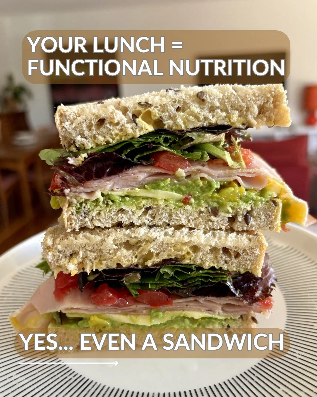 🥪 This might just look like a sandwich.

But it's also a great example of functional nutrition in real life.

Protein, healthy fats, fibre, colourful vegetables and carbohydrates working together to support:
🌿 Energy
🌿 Digestion and the gut microb