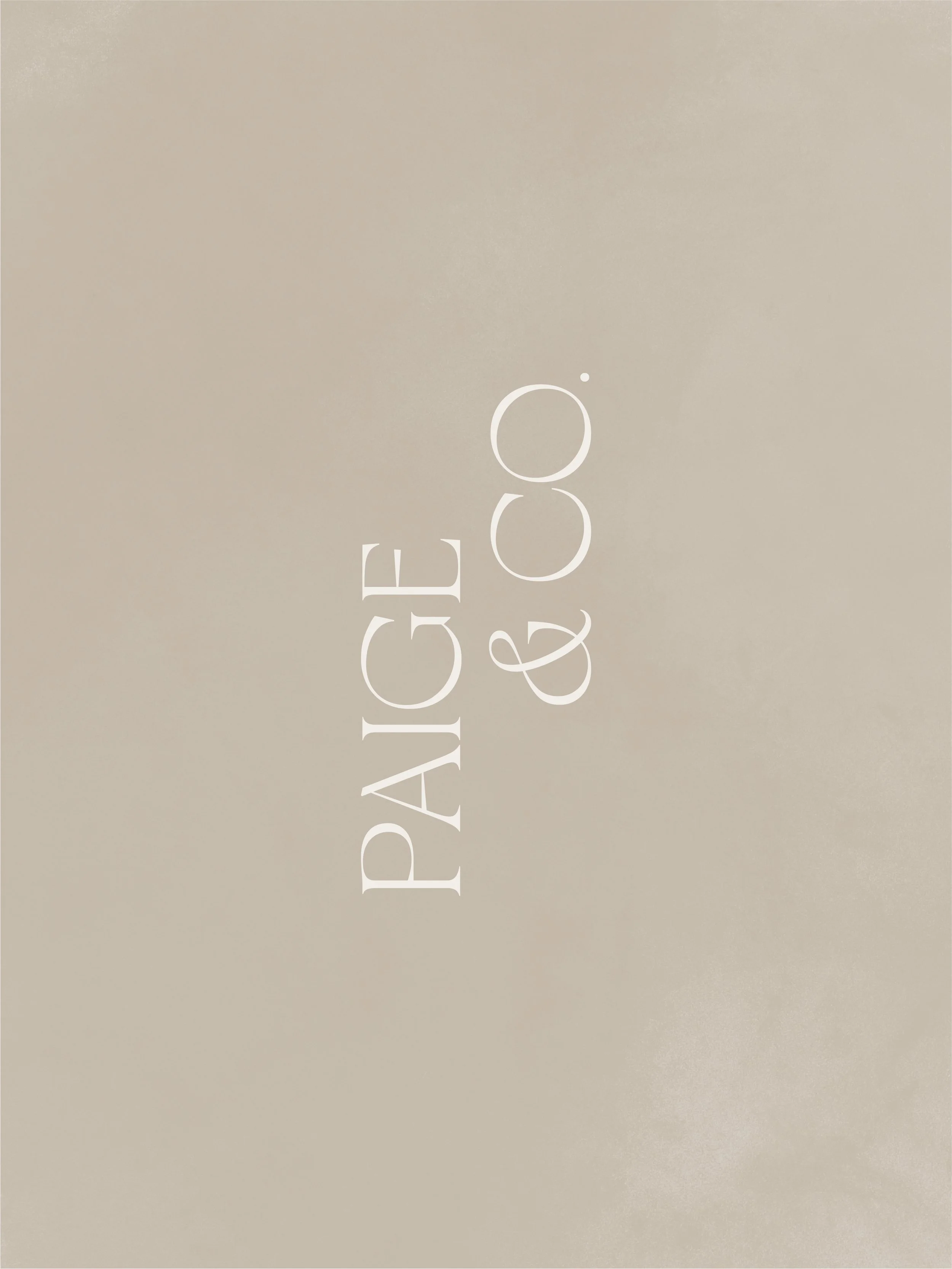 Paige and Co Interiors logo design for modern organic interior design branding