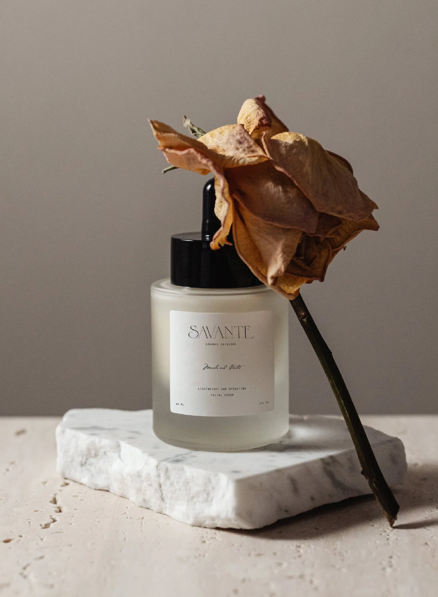 Savante Skincare, modern, organic packaging label design branding by Oak + Ember Design Studio