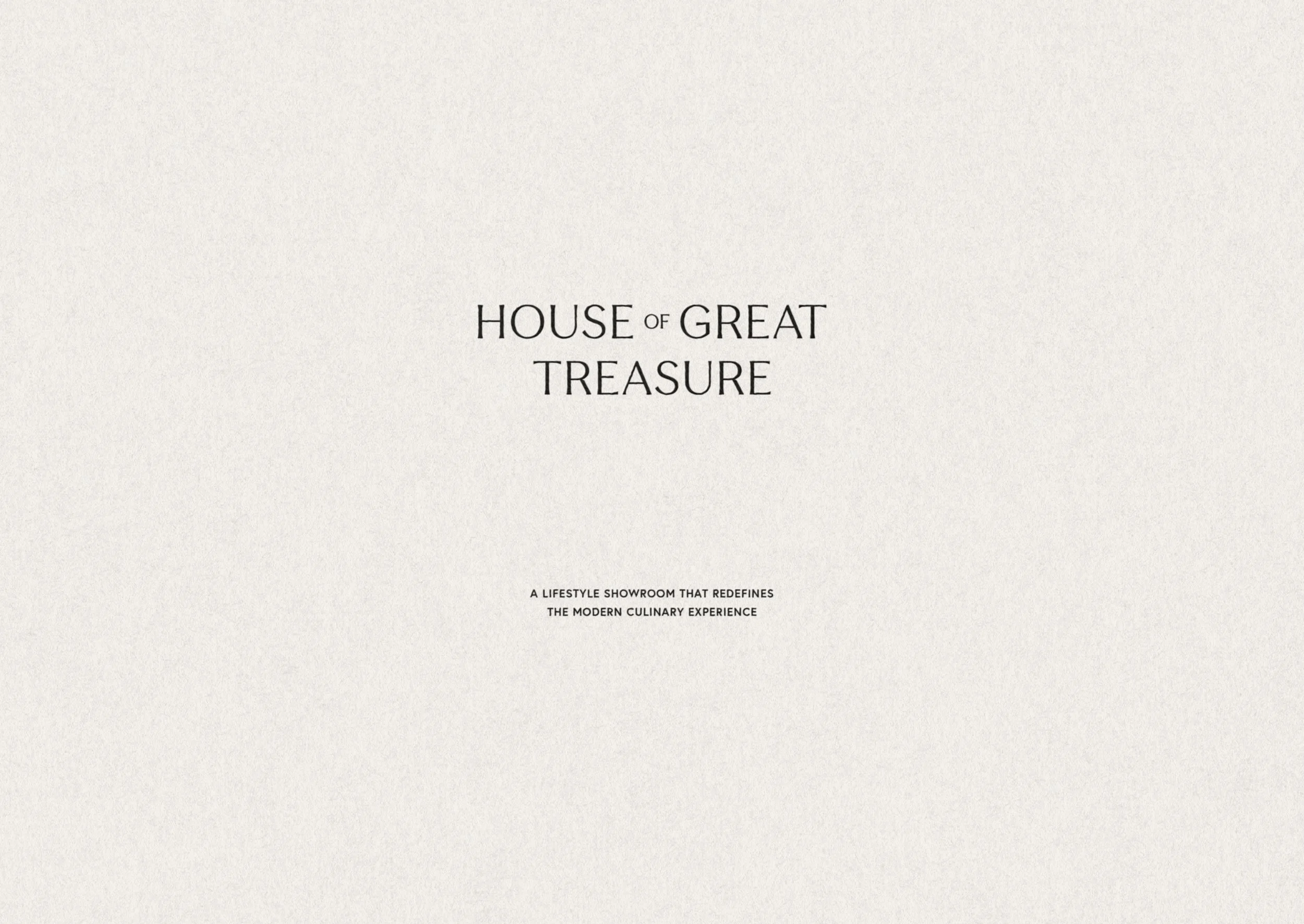 House of Great Treasure primary logo design for luxury kitchen showroom branding