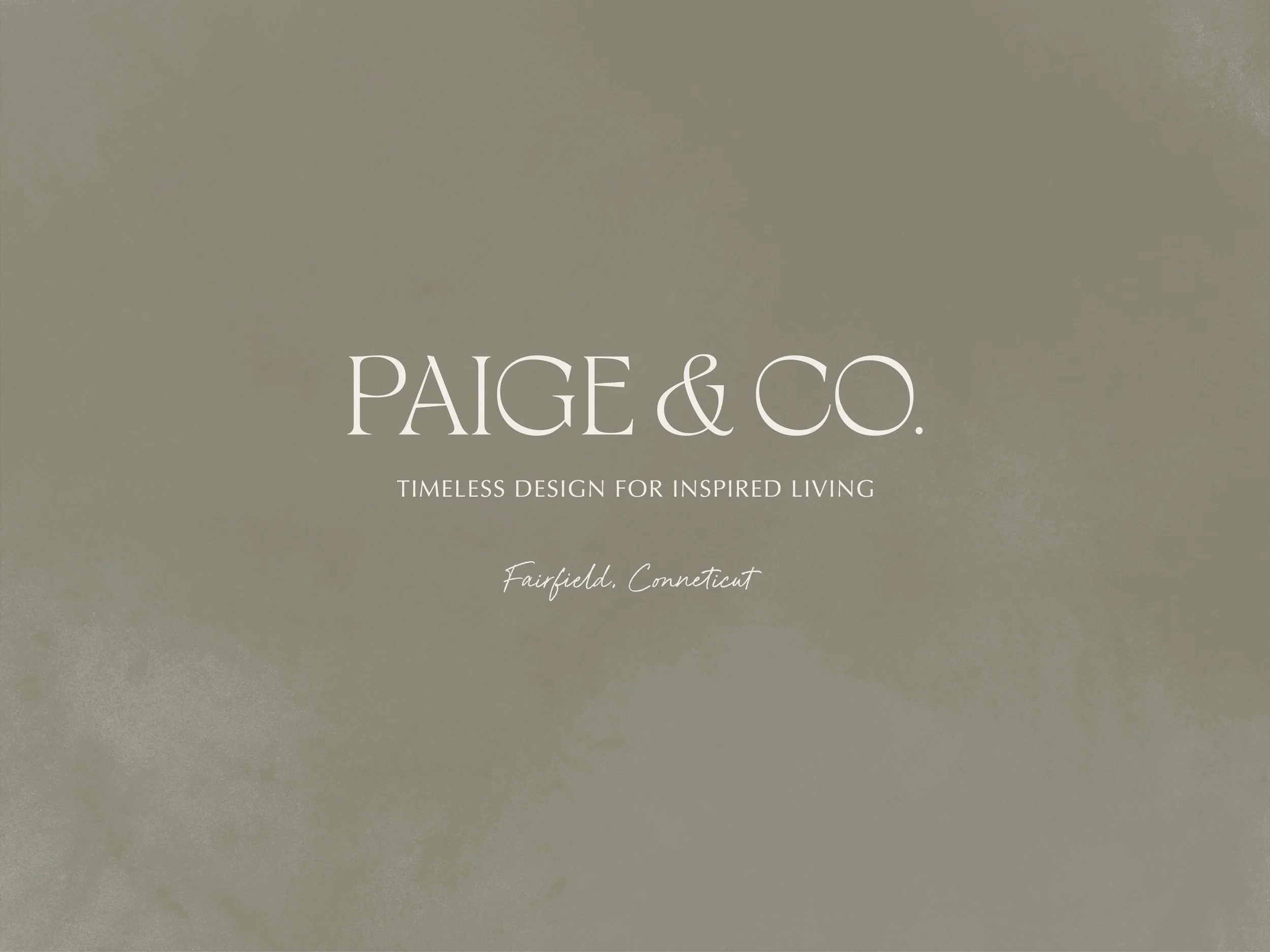 Paige and Co Interiors logo design for modern organic interior design branding