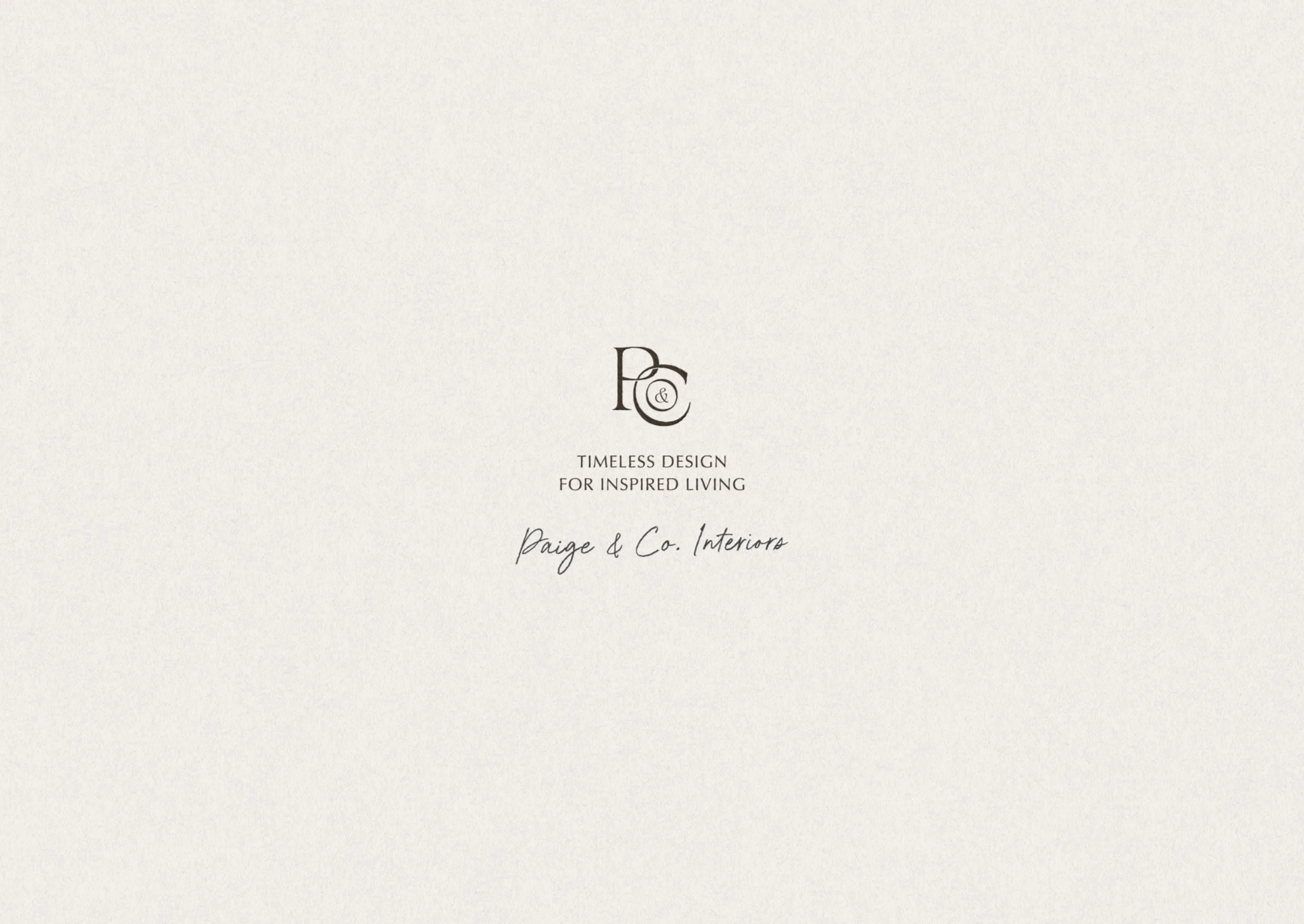 Paige and Co Interiors modern organic interior design studio brand identity