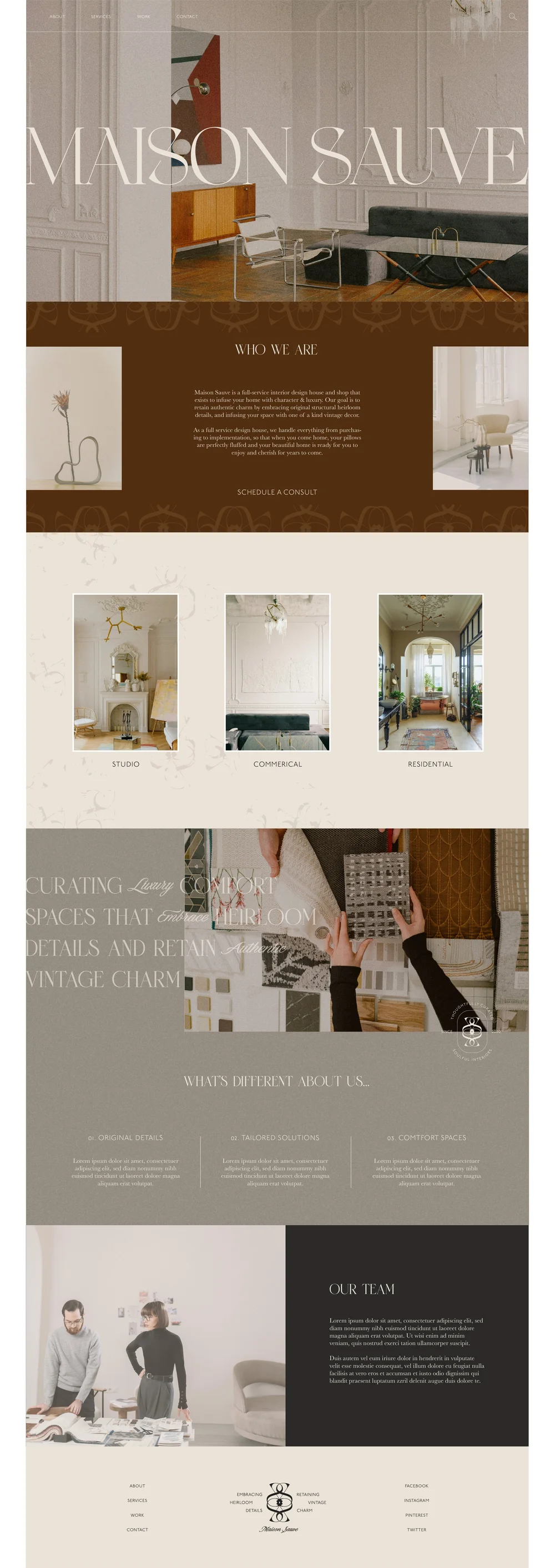Maison Sauve — Oak + Ember | Branding & Web Design Studio