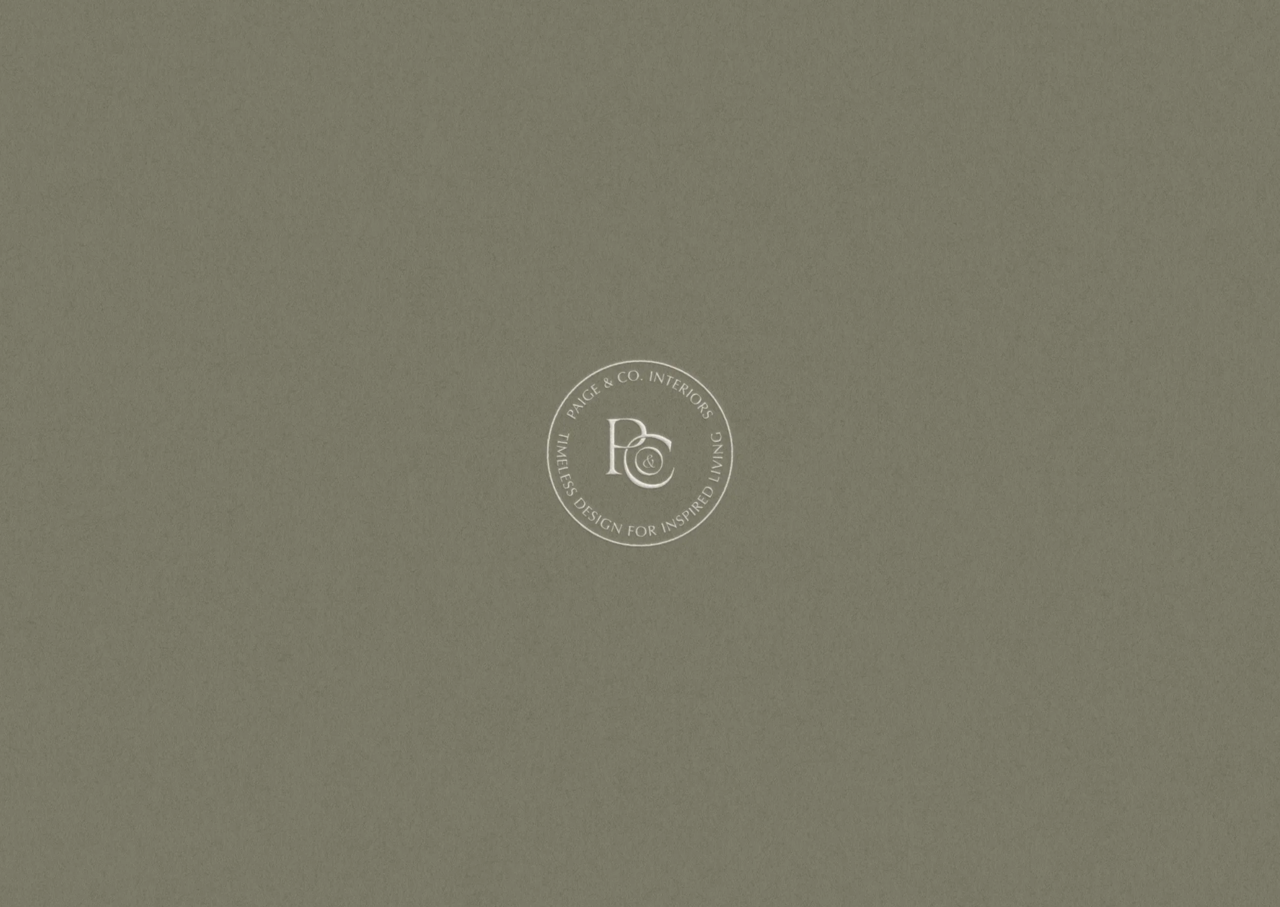 Modern organic serif typography  brand mark for Paige and Co Interiors branding
