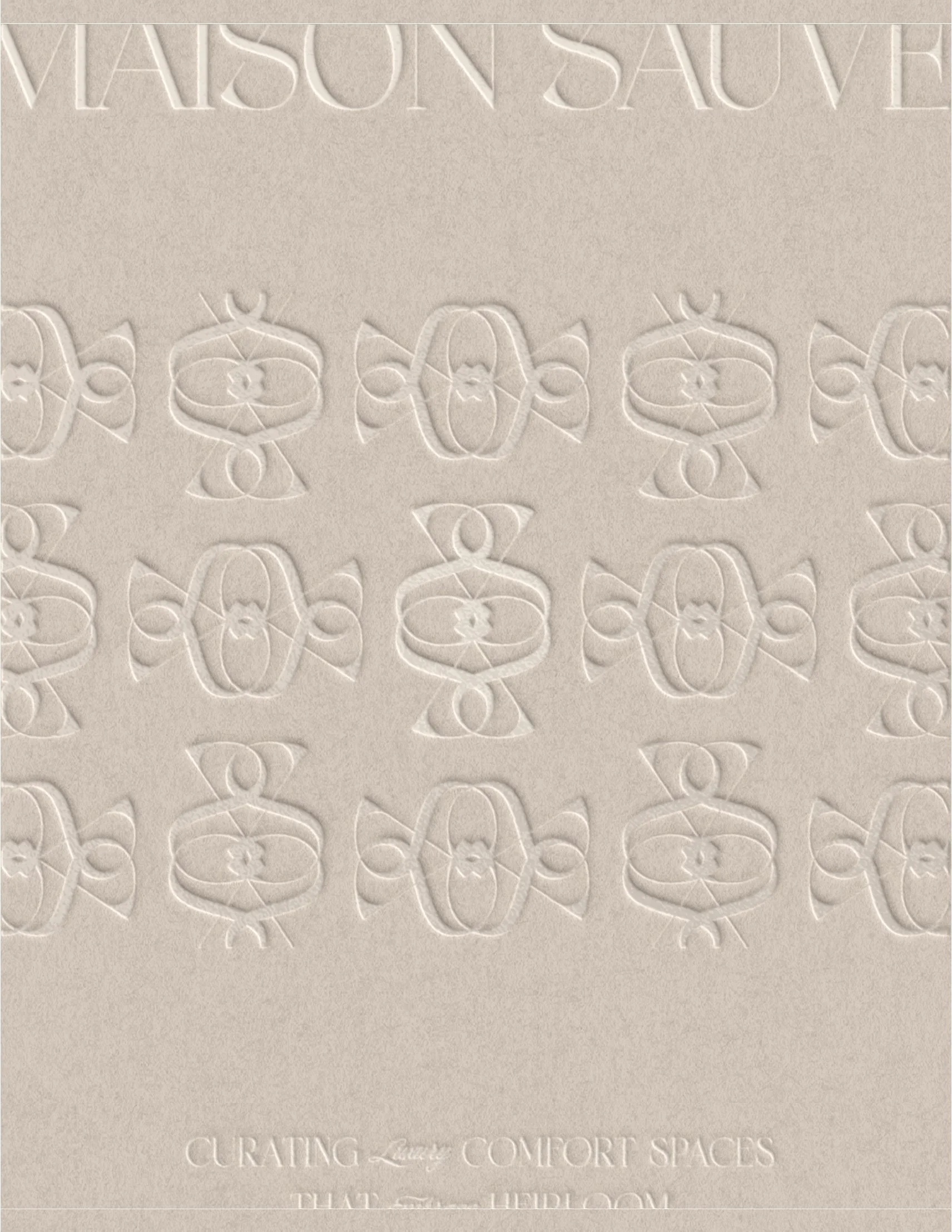 Maison Sauve elegant wordmark logo for luxury interior design brand identity