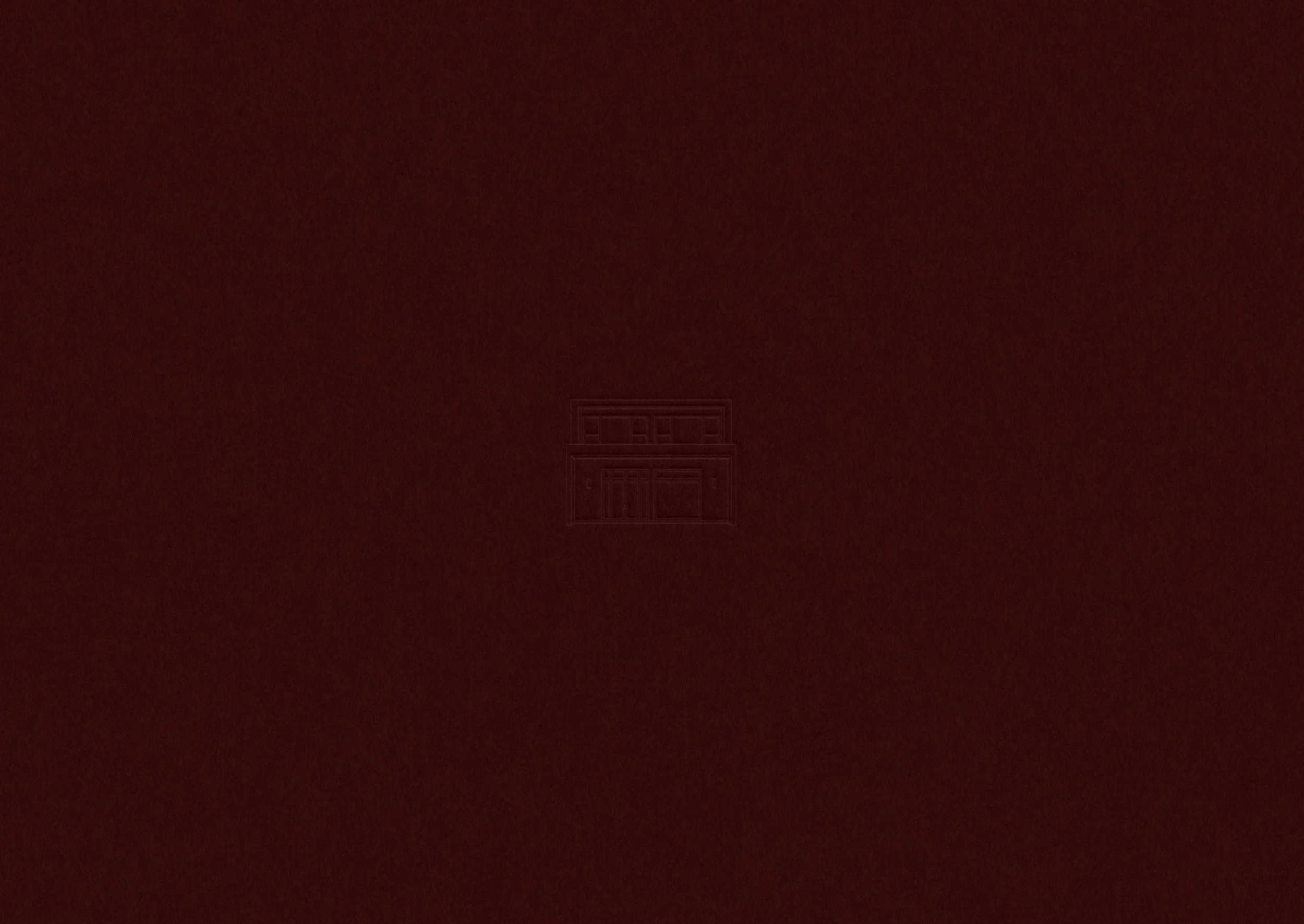 House of Great Treasure embossed storefront illustration brand mark design for luxury kitchen showroom branding