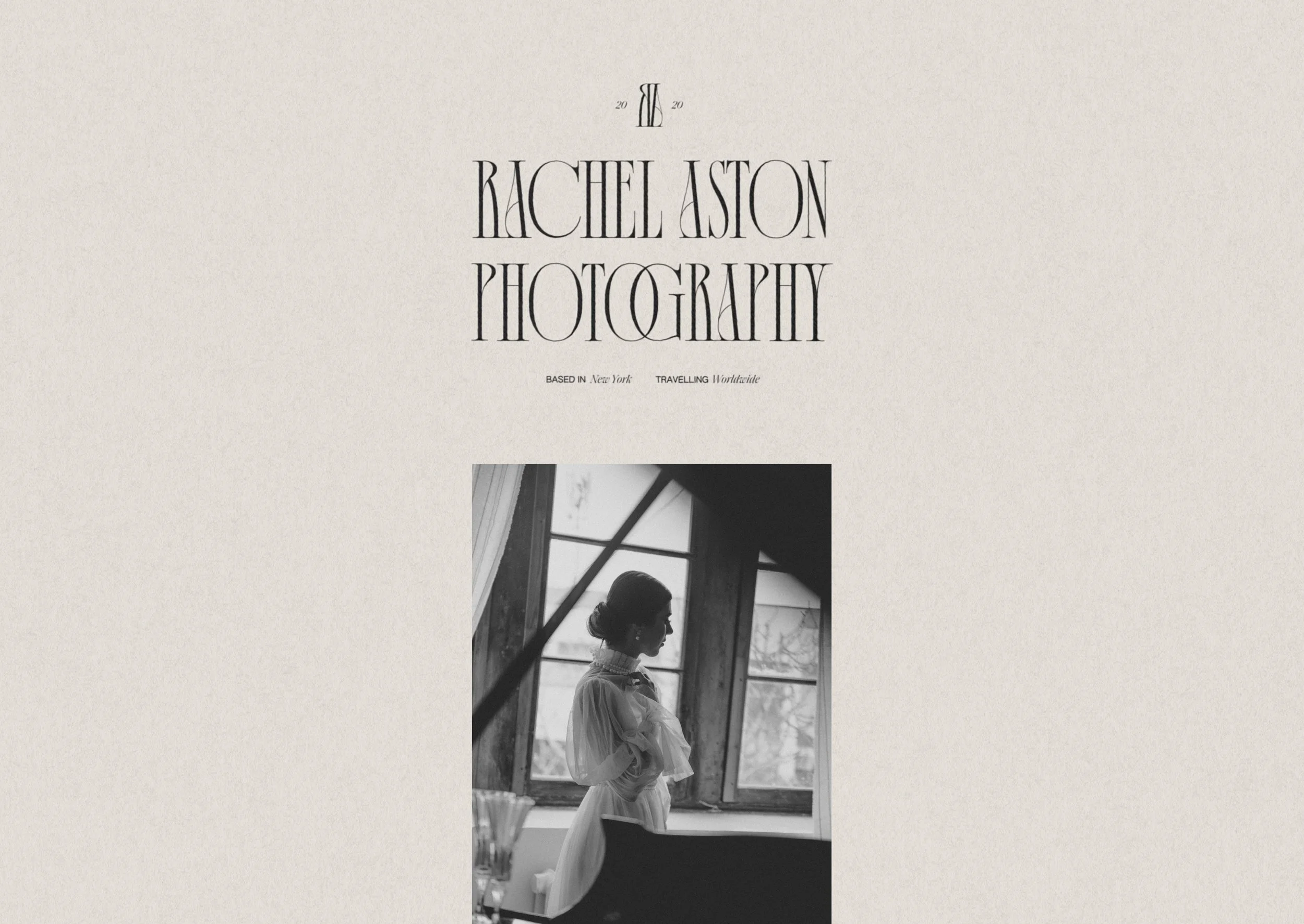 Rachel Aston Photography logo design for luxury wedding photographer branding