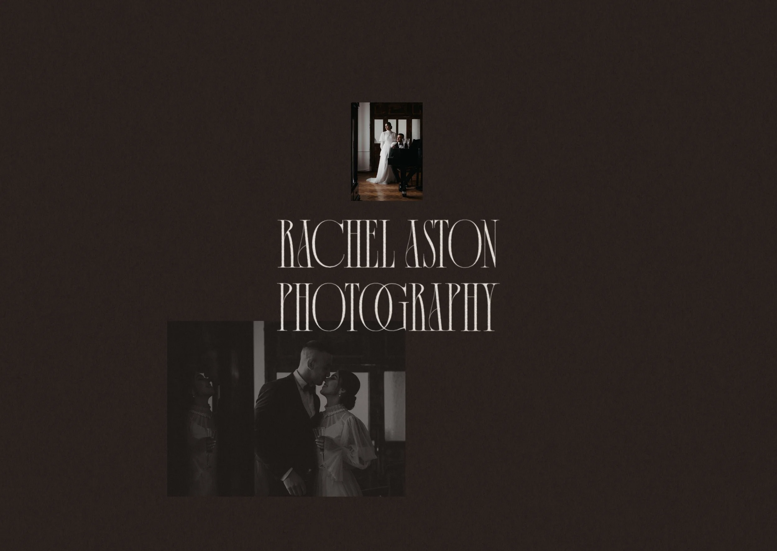 Rachel Aston Photography logo design for luxury wedding photographer branding