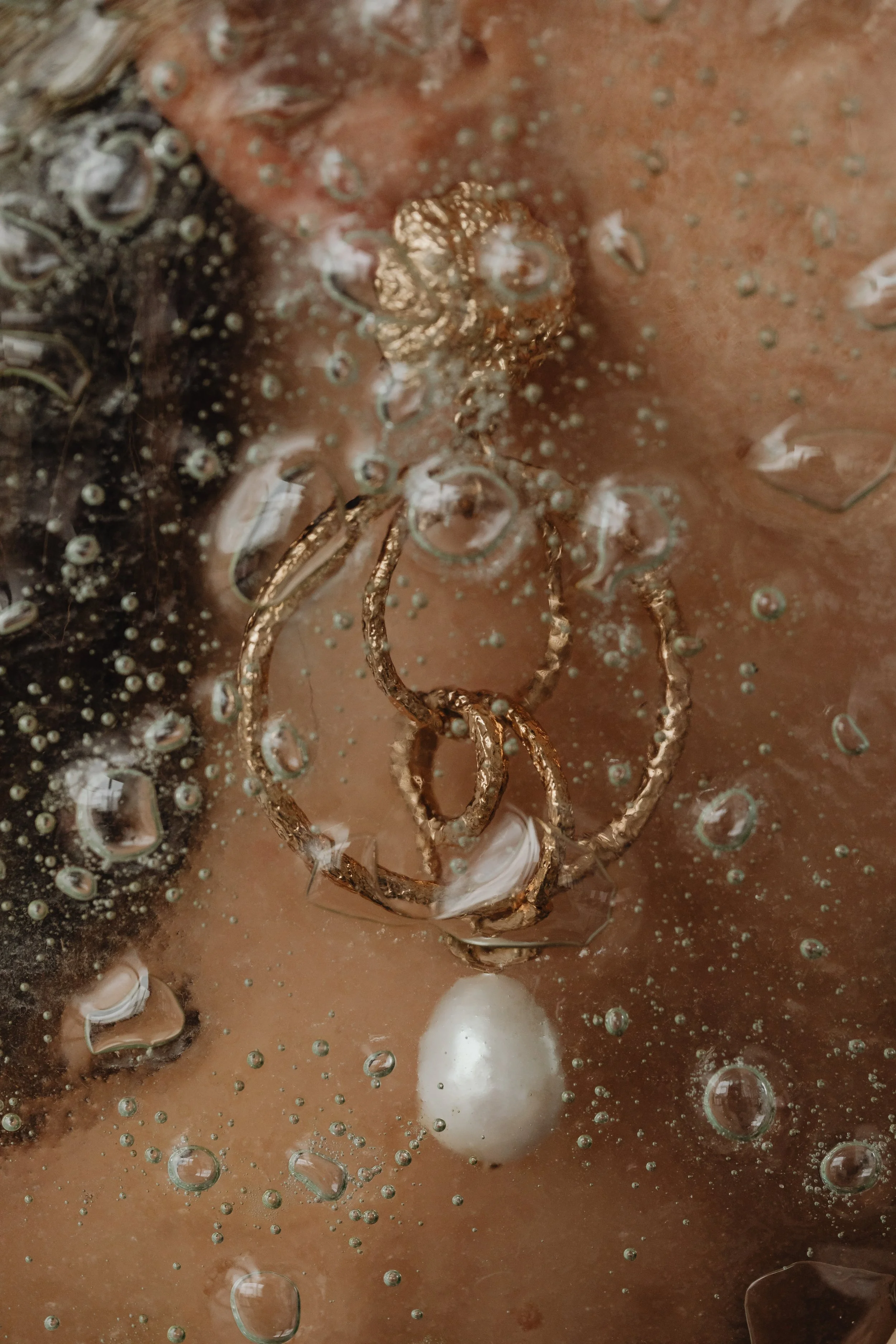 Aigean fine jewelry branding collateral including business cards and print materials by Oak + Ember Design Studio