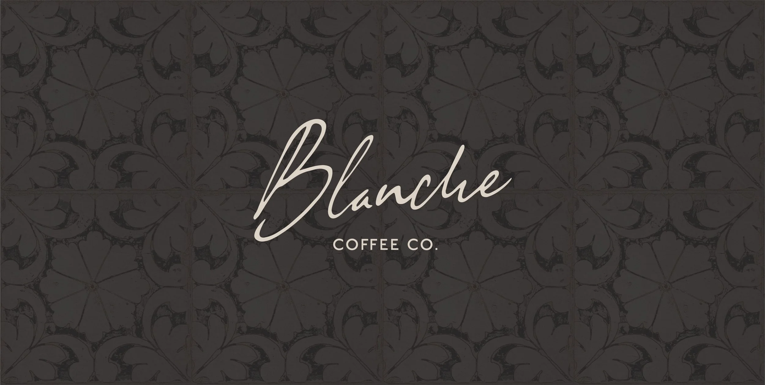 Blanche Coffee Co. logo design for chic Parisian style coffee house branding