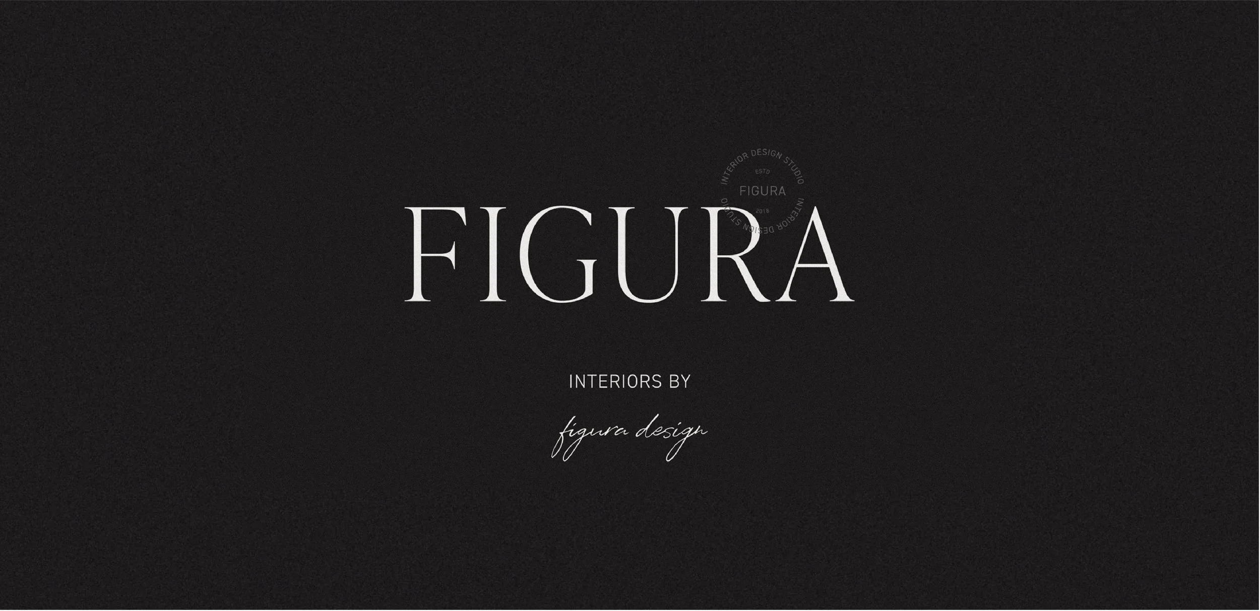 Figura Design modern interior design studio brand identity by Oak and Ember Studio