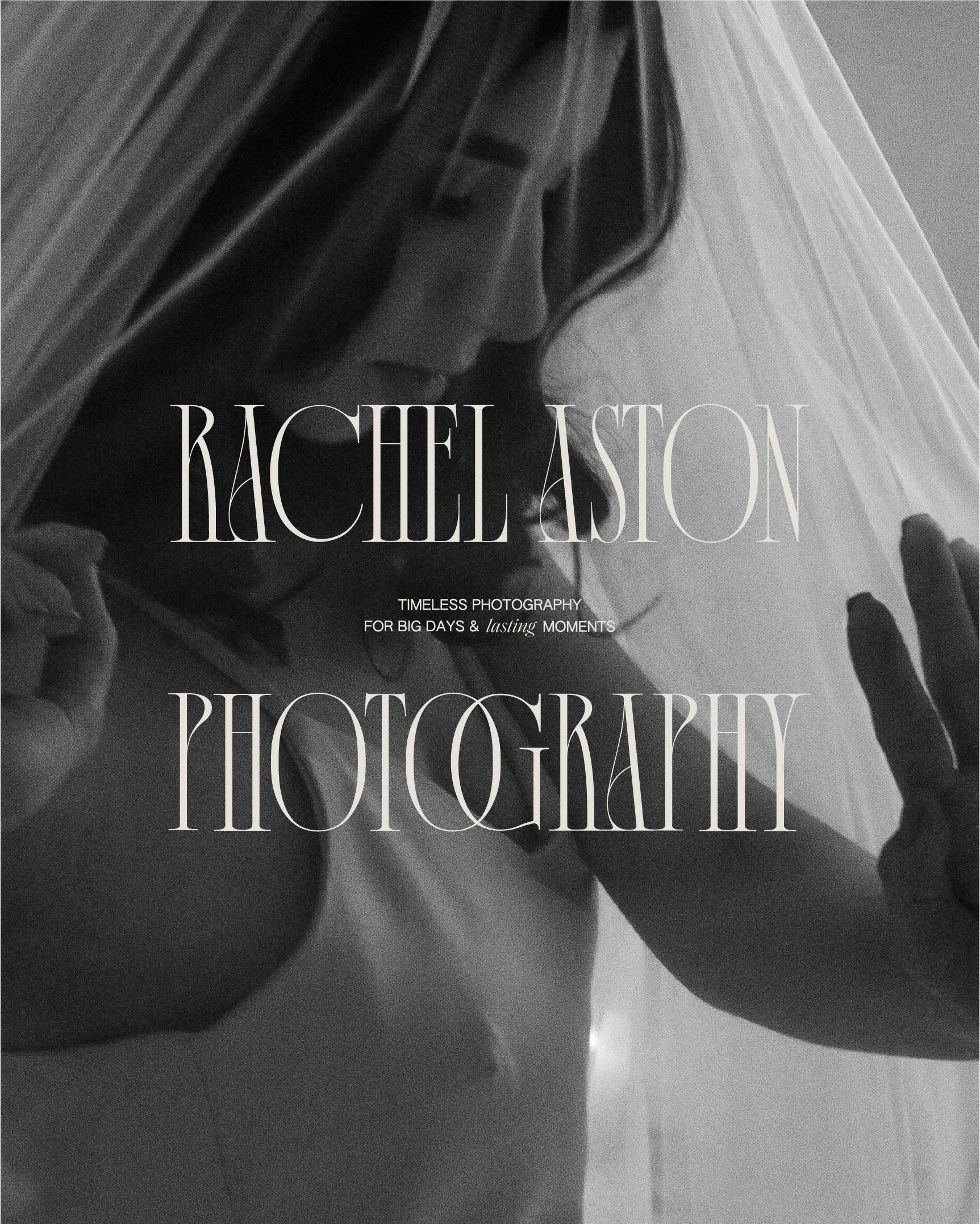 Rachel Aston Photography luxury editorial wedding photographer brand identity design