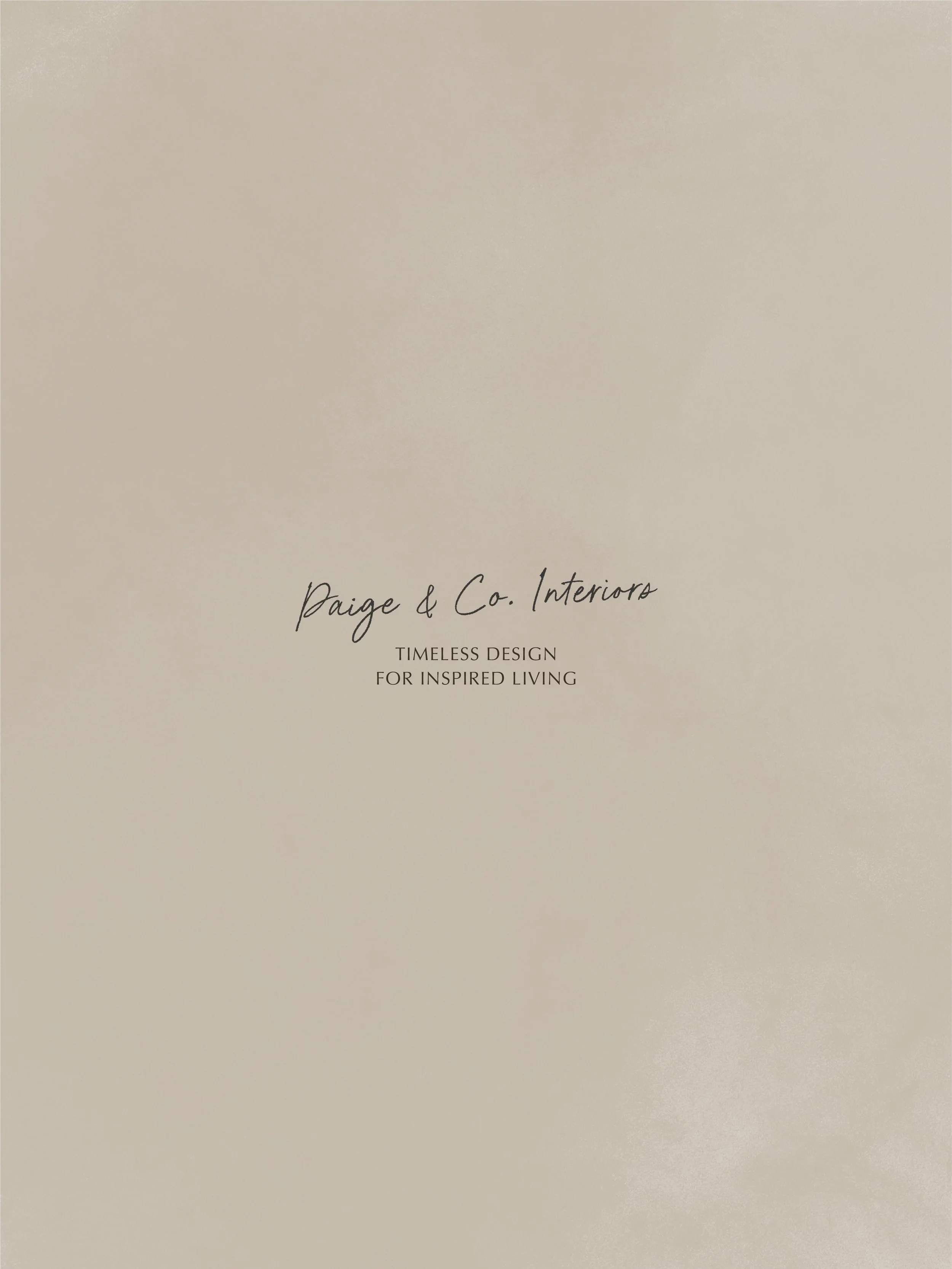 Paige and Co Interiors modern organic interior design studio handwritten logo